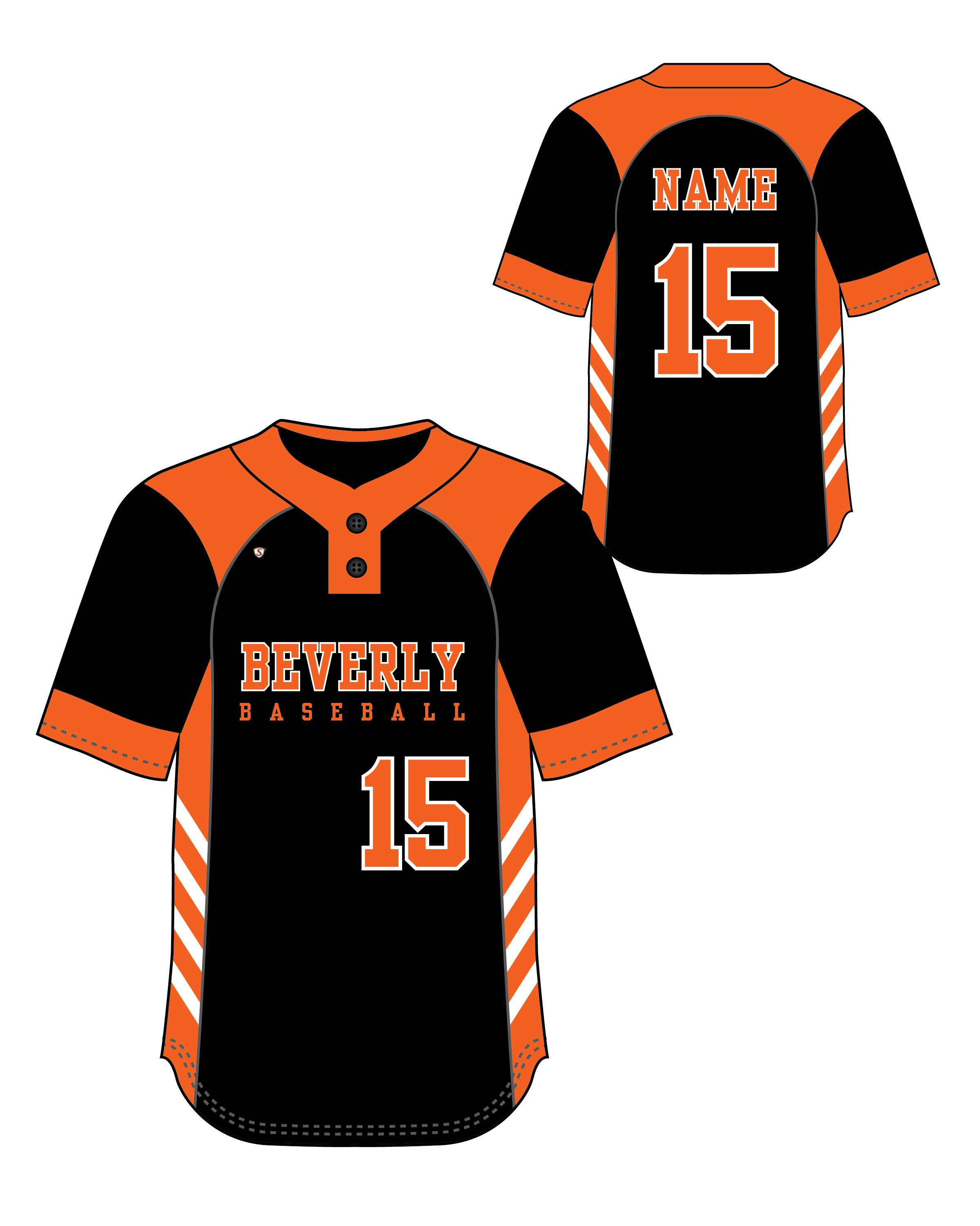 Custom Sublimated Baseball/Softball Jersey - Beverly 3