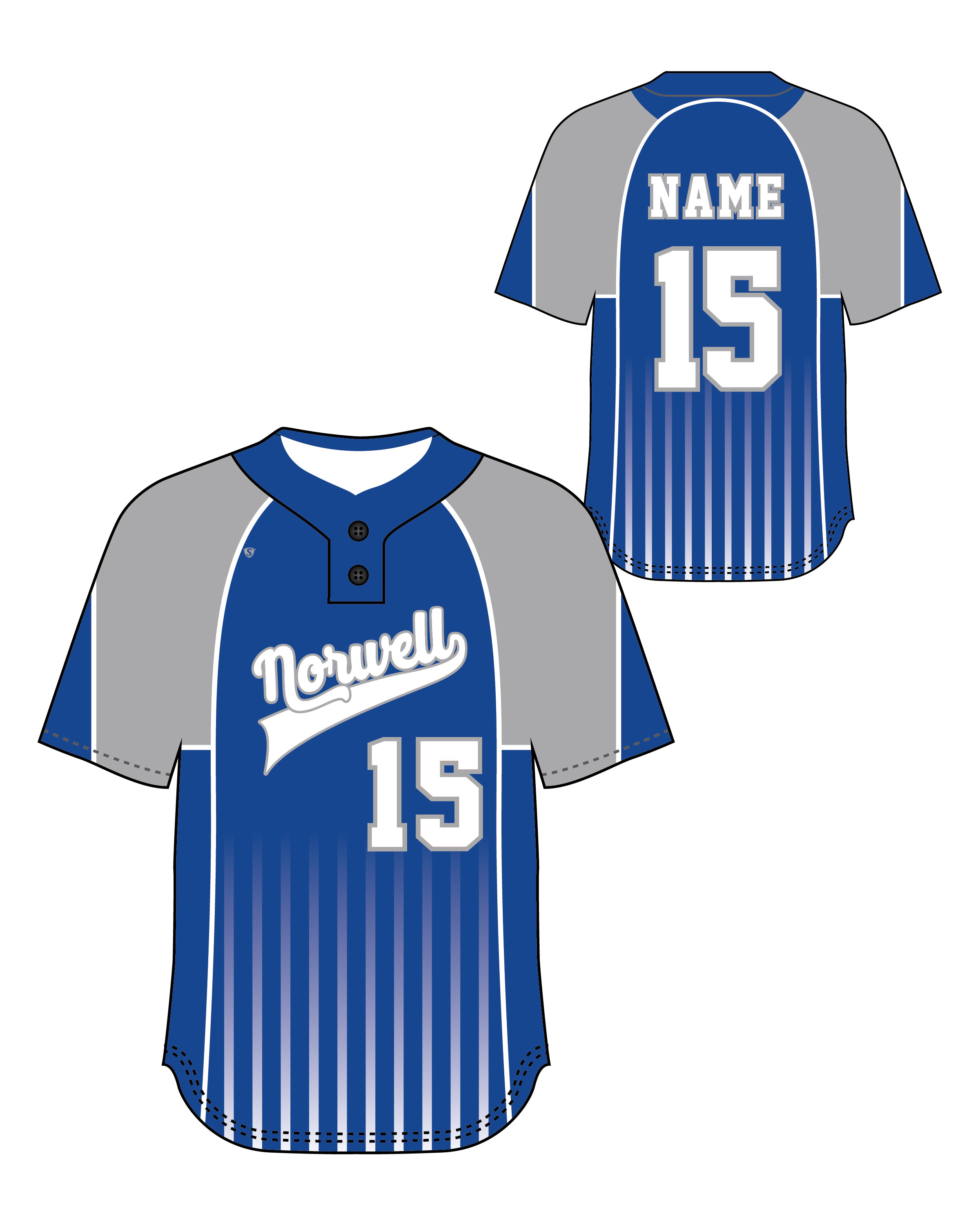 Custom Sublimated Baseball/Softball Jersey - Norwell 3