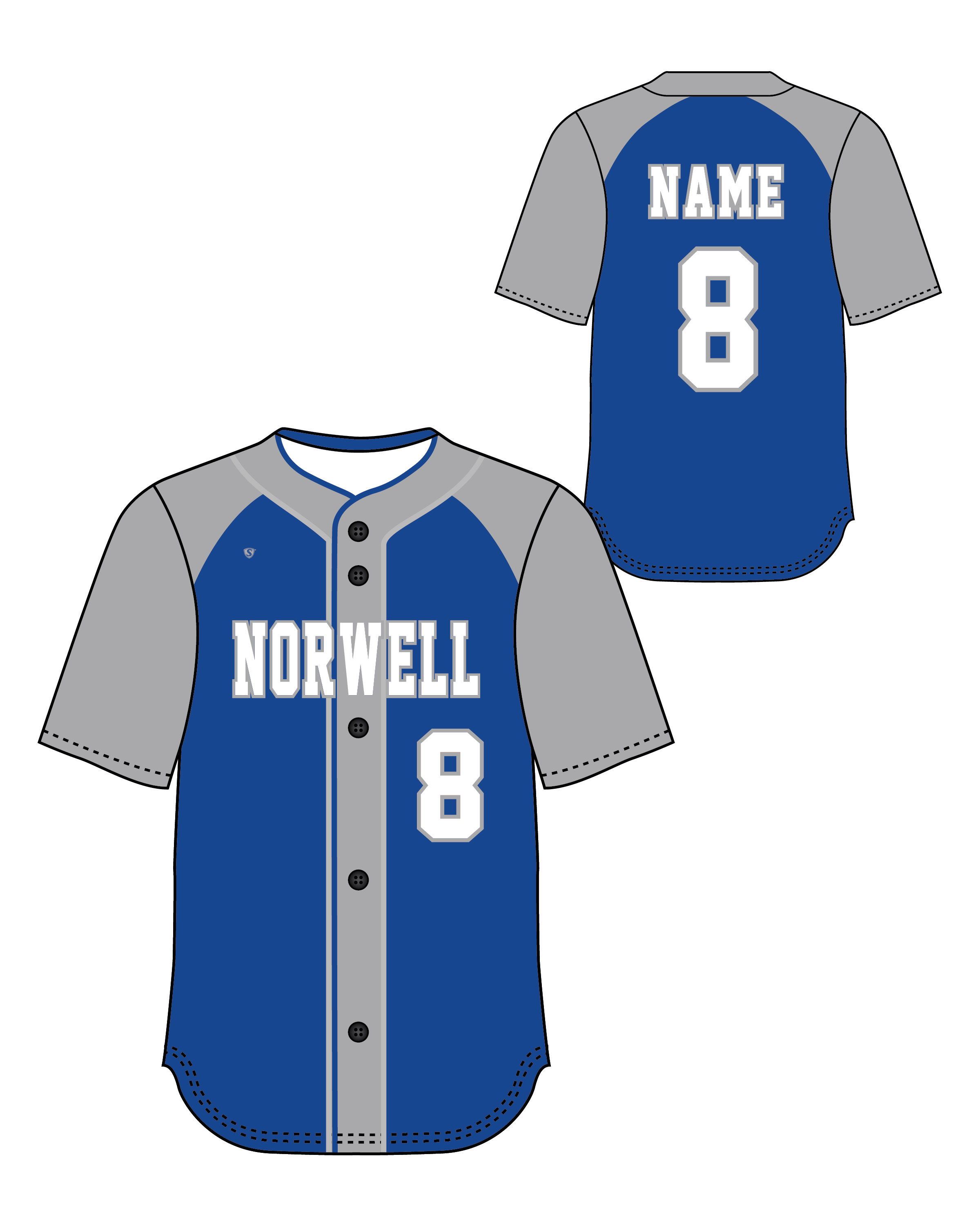Custom Sublimated Baseball/Softball Jersey - Norwell 4