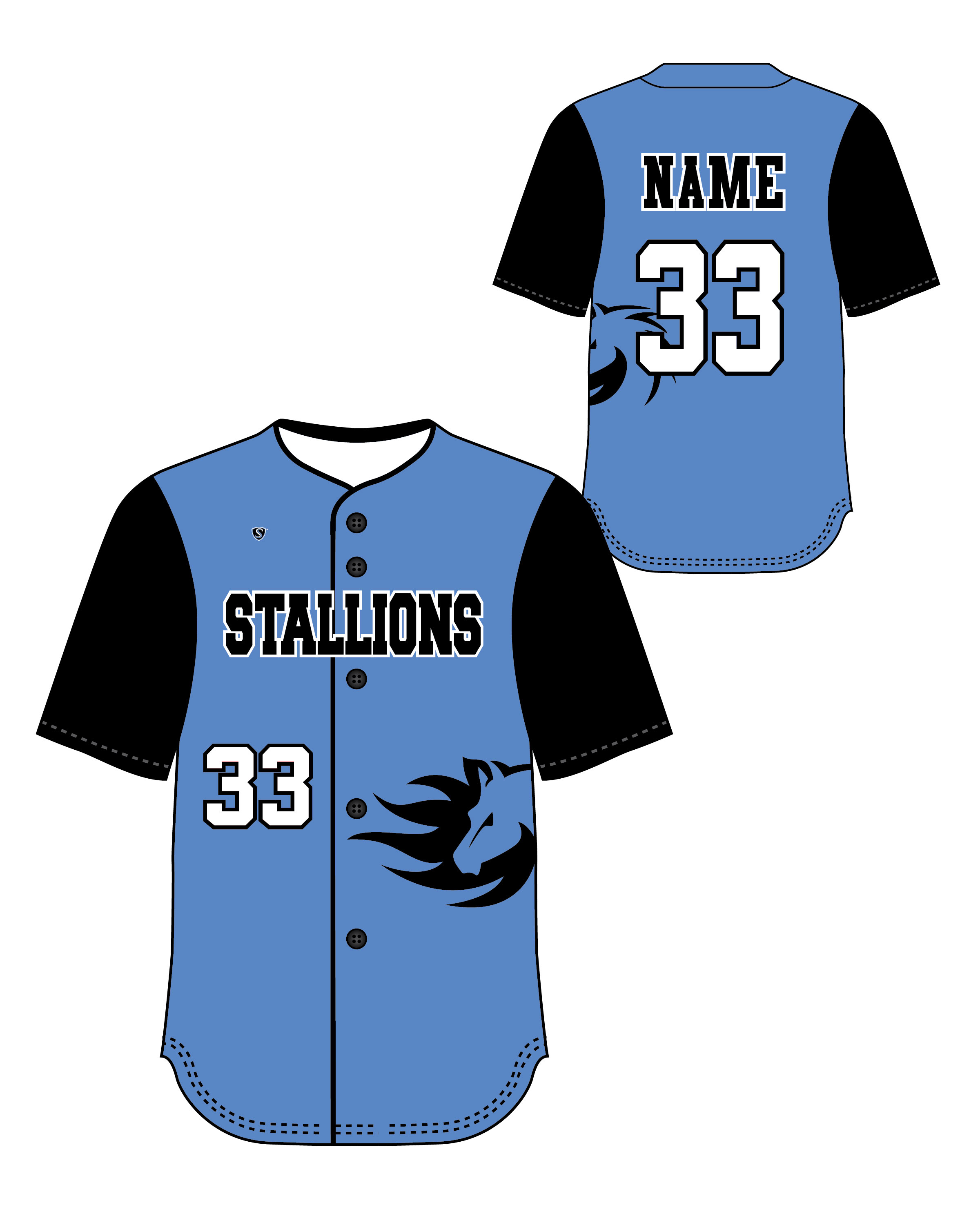 Custom Sublimated Baseball/Softball Jersey - Stallions 1