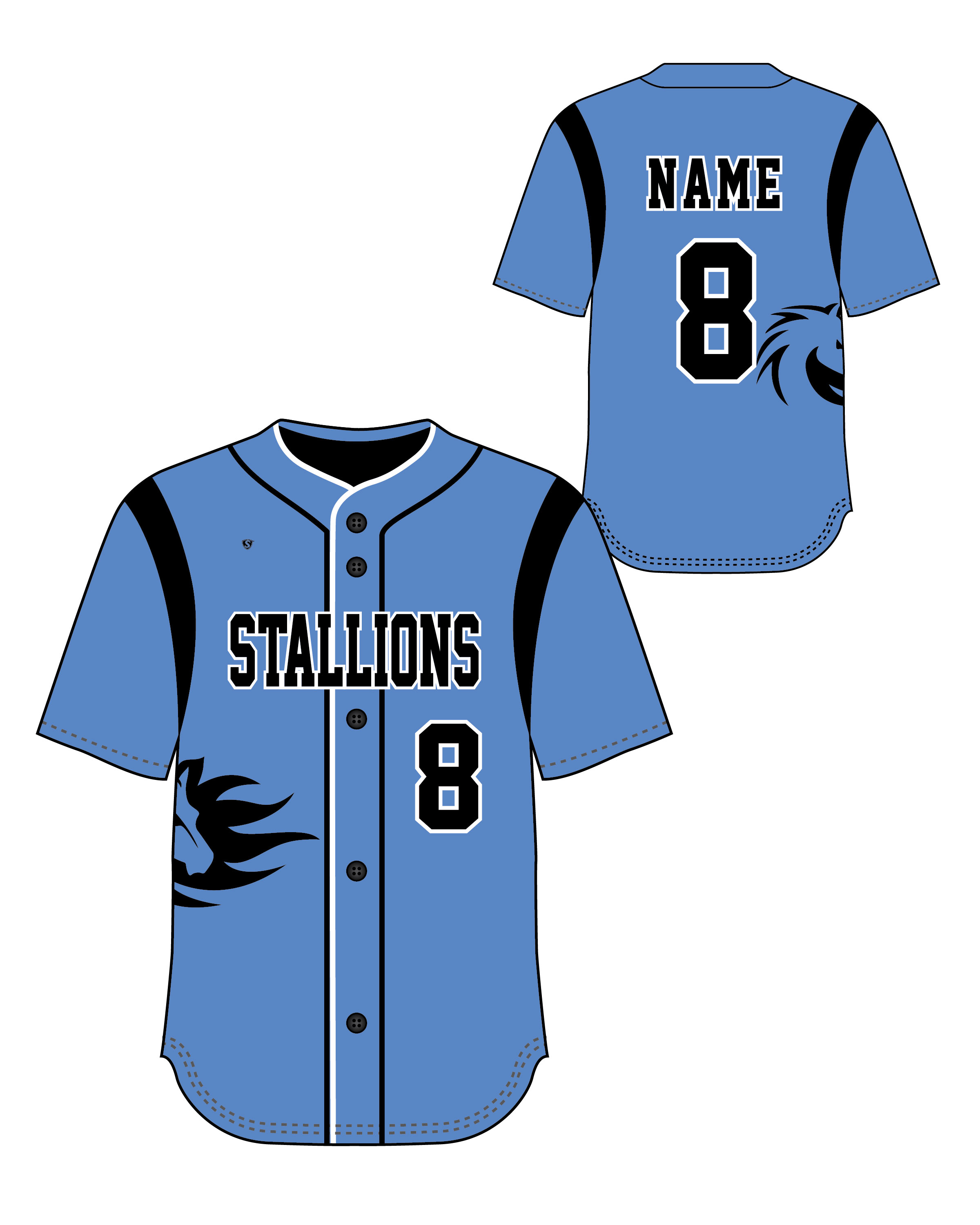 Custom Sublimated Baseball/Softball Jersey - Stallions 2