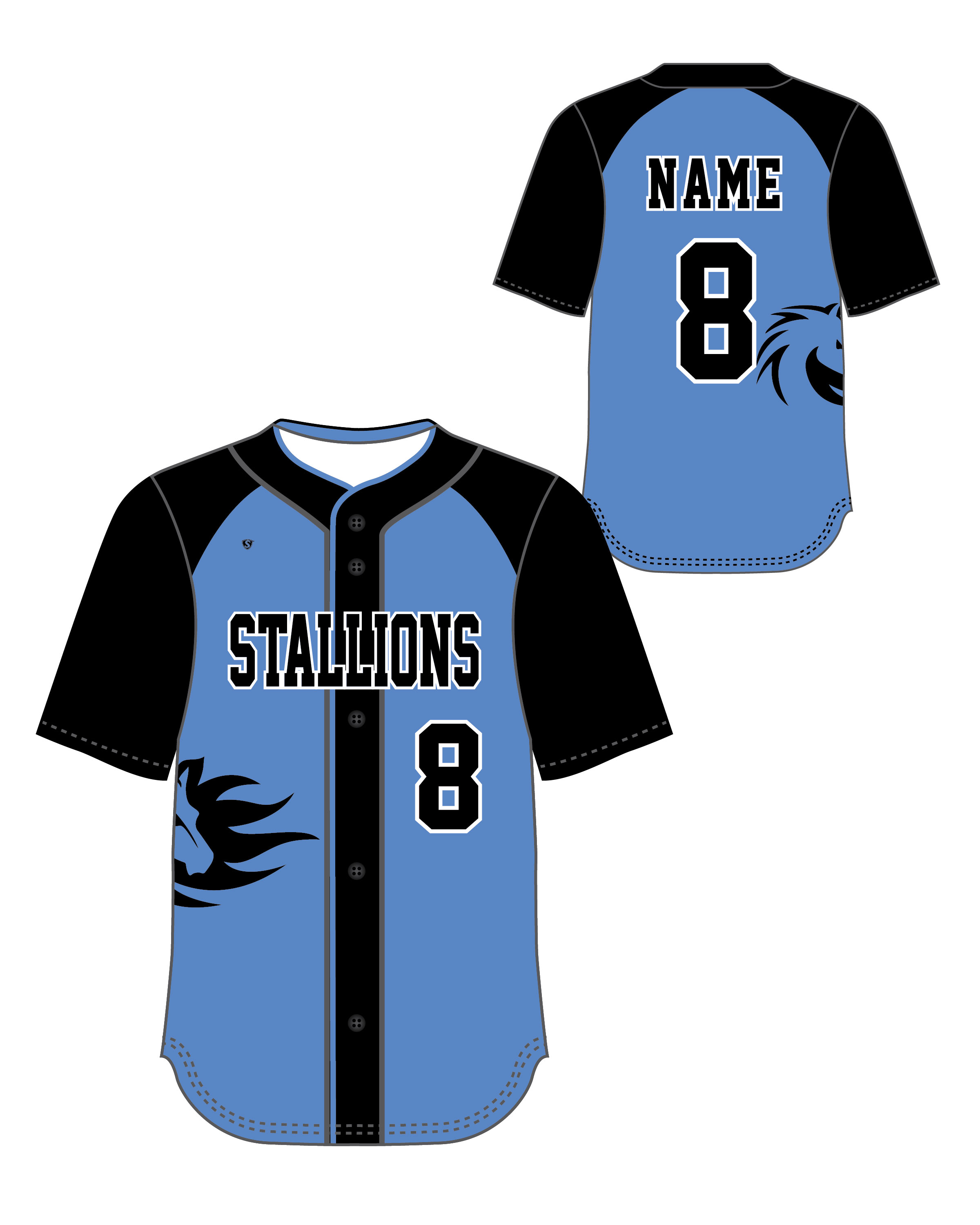 Custom Sublimated Baseball/Softball Jersey - Stallions 3