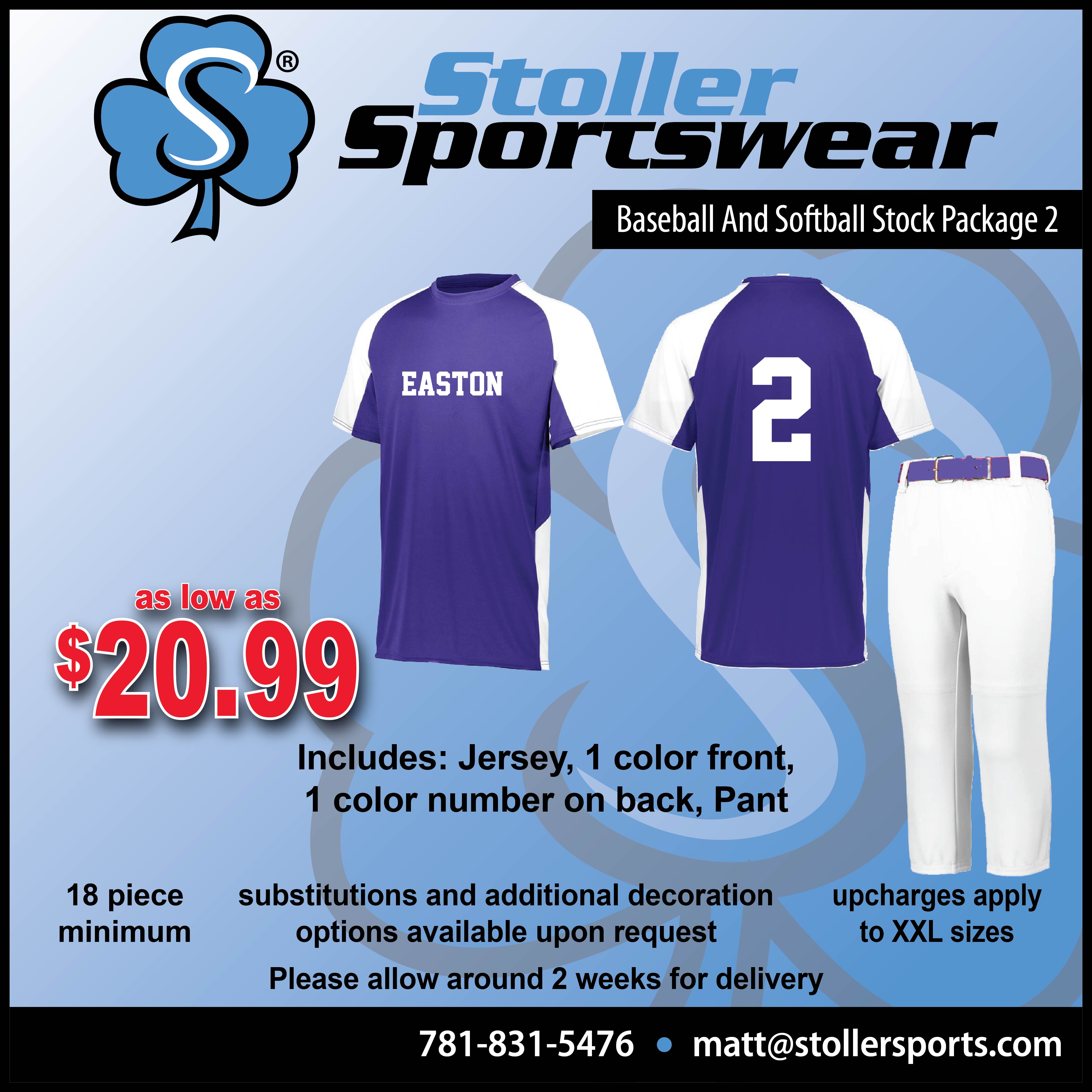 Stock Baseball/Softball Package 2