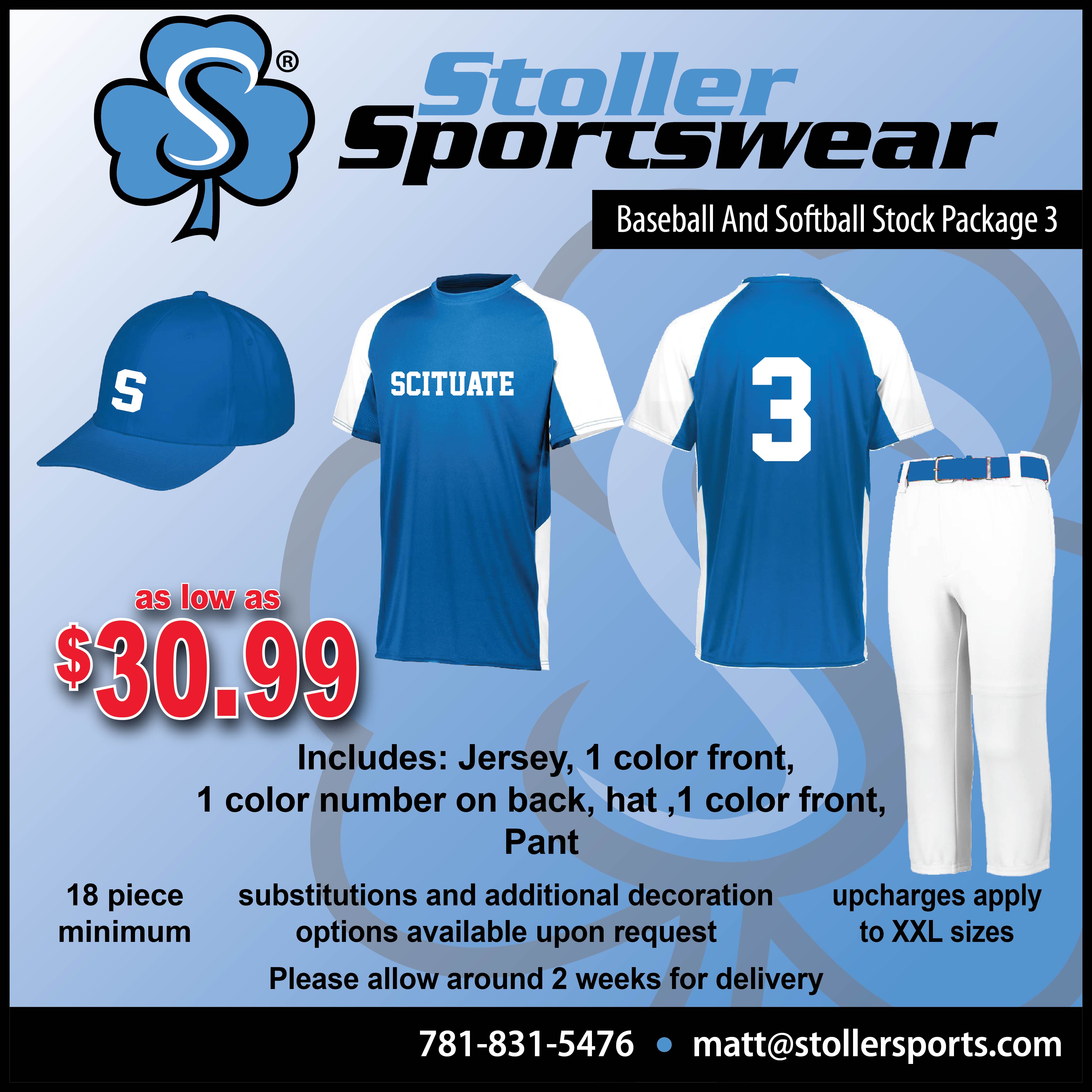 Stock Baseball/Softball Package 3