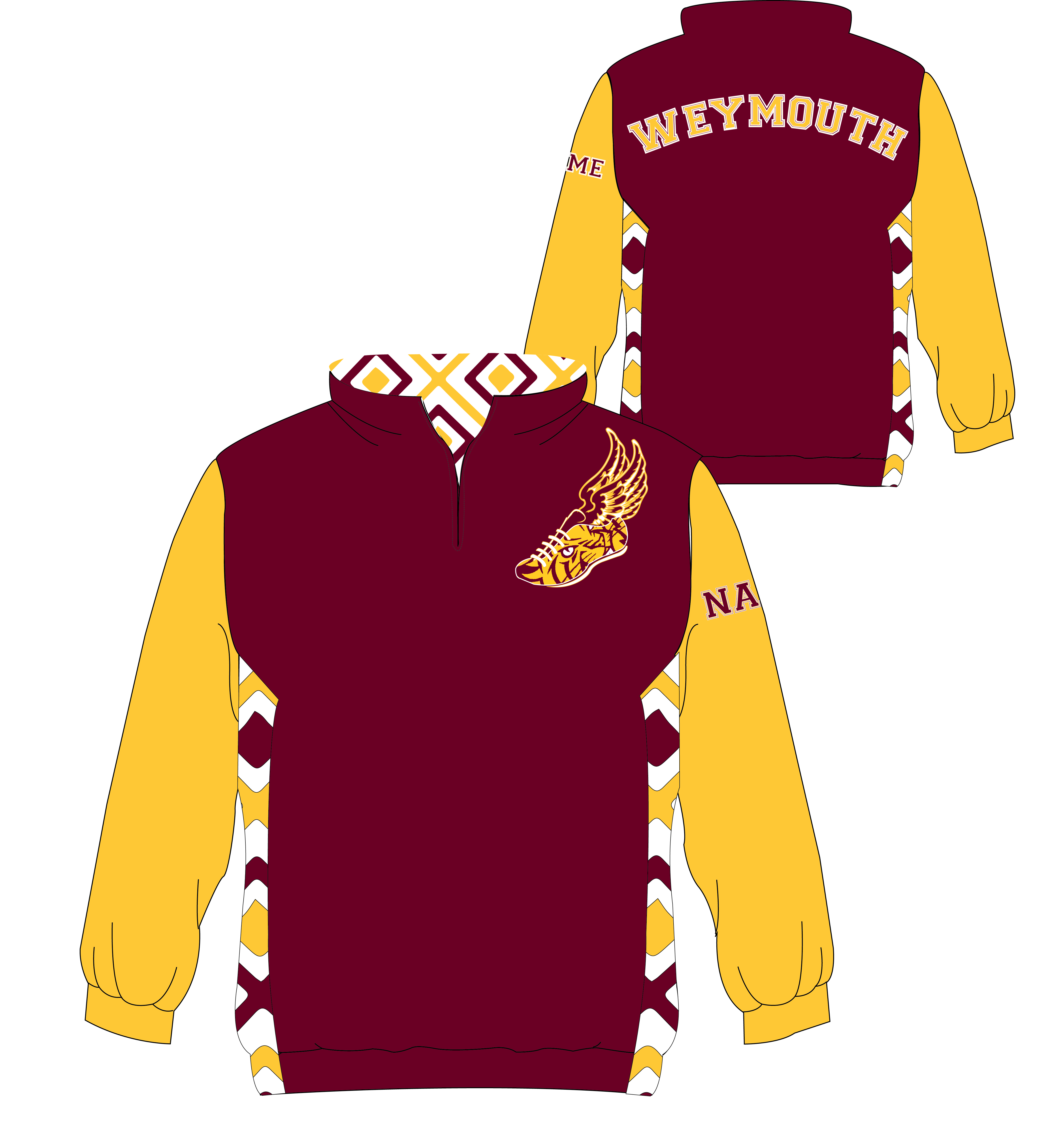 Custom Sublimated 1/4 Zip Pullover - Weymouth