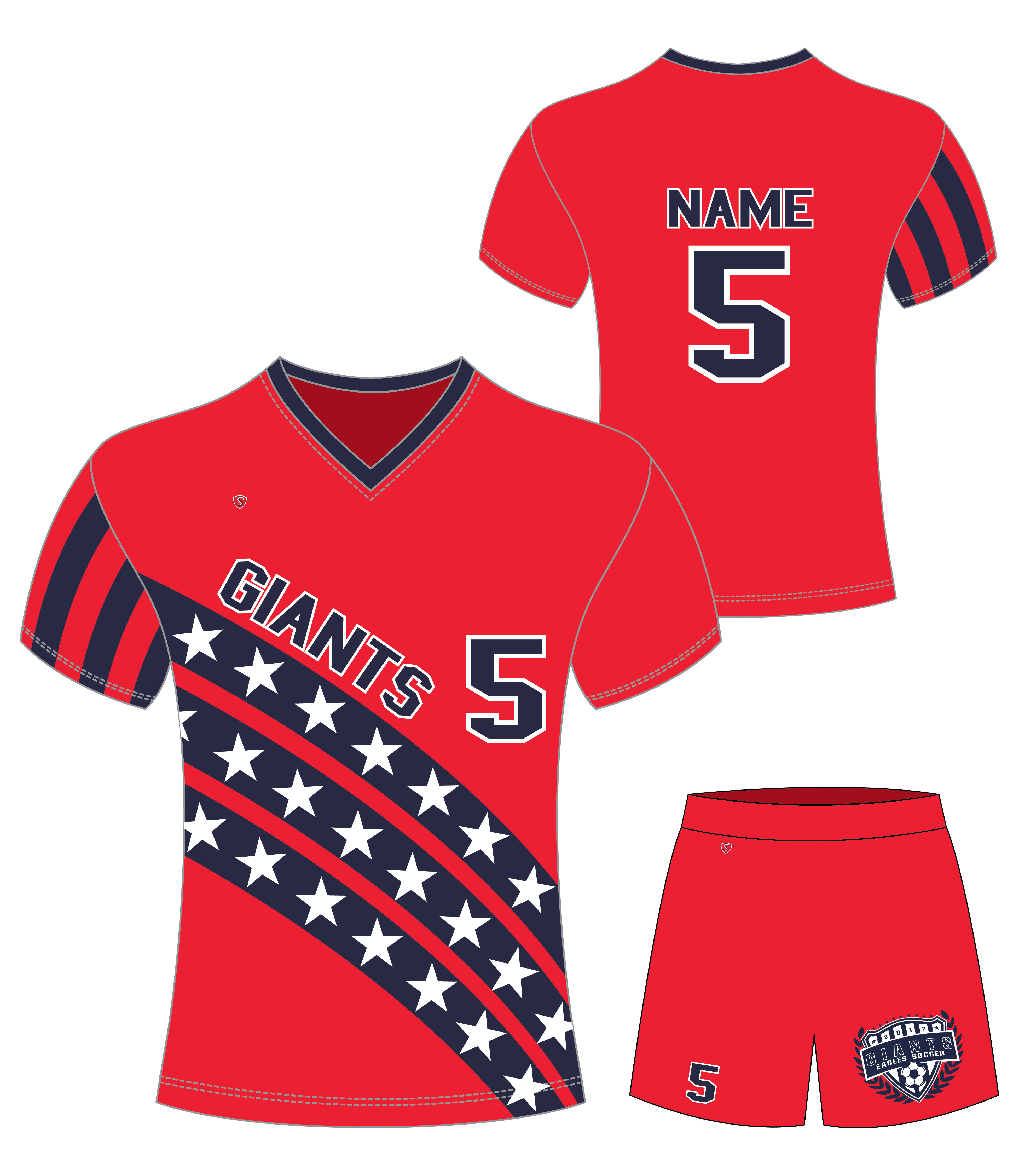 Custom Sublimated Soccer Uniform - Giants