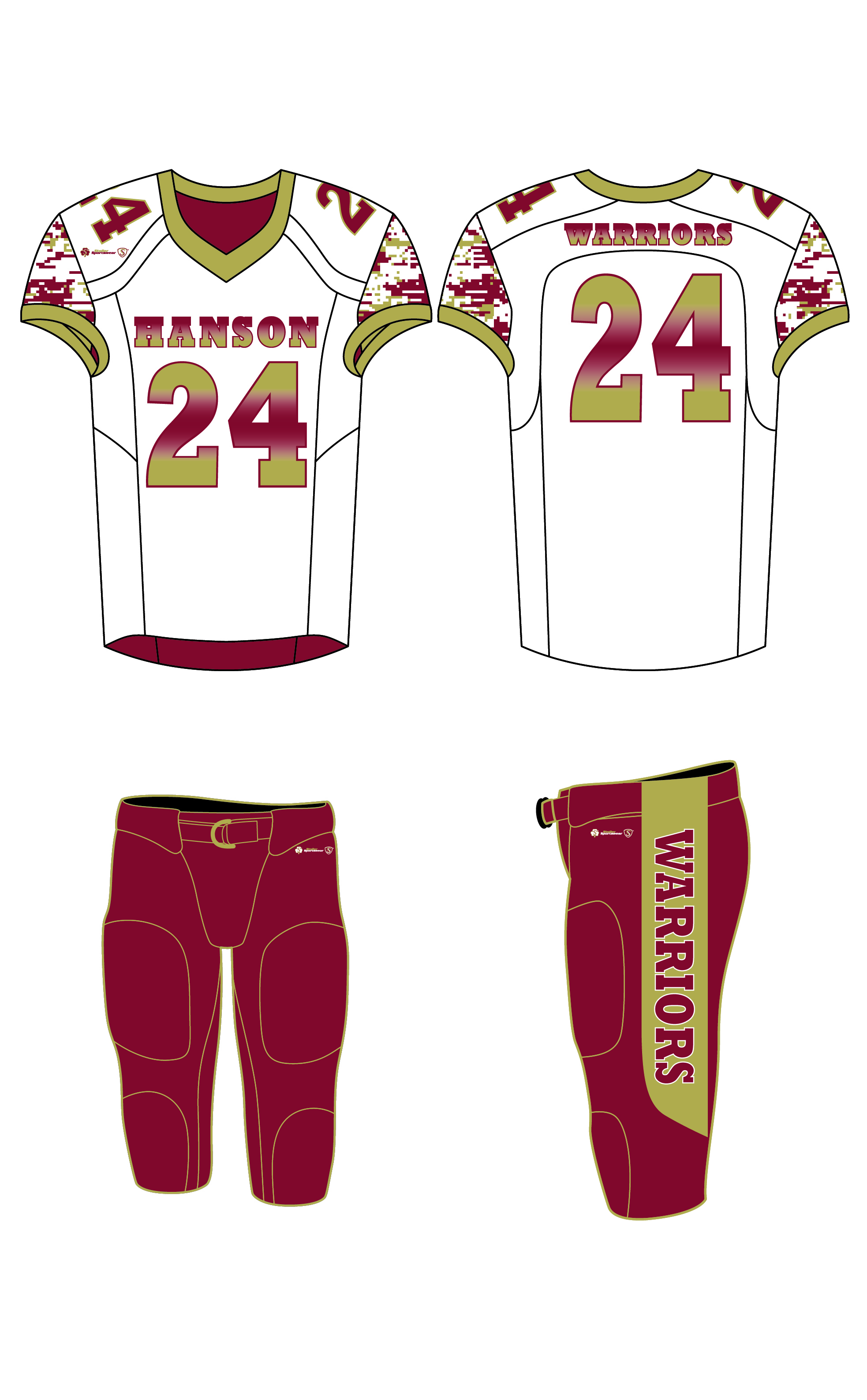 Sublimated Jersey - Hanson Warriors White