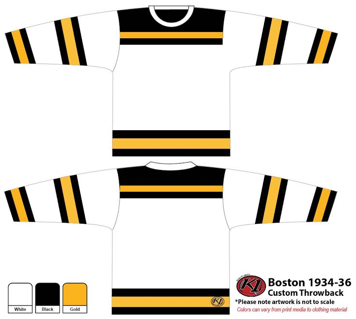 K1 Hockey Jersey - Bruins '34-'36