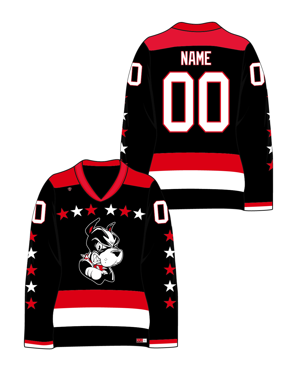 Custom Sublimated Hockey Jersey - Boston JR Dogs