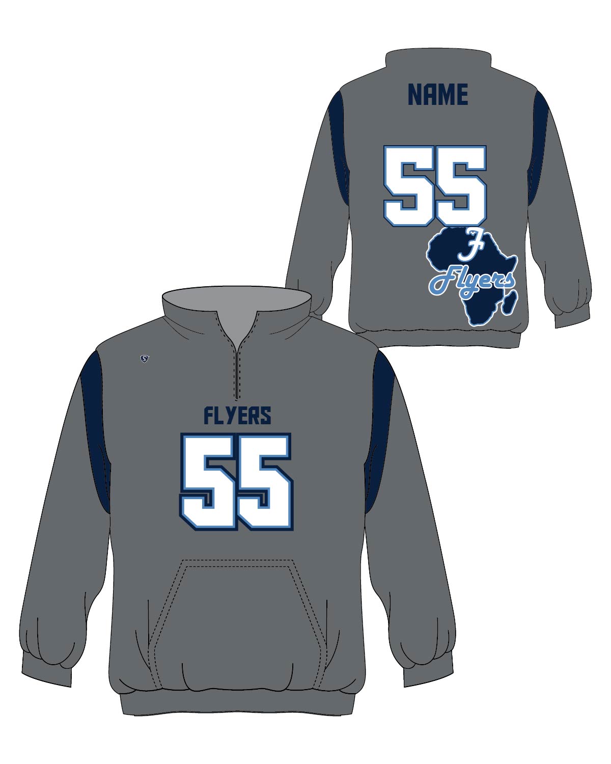 Custom Sublimated 1/4 Zip Pullover - Flyers