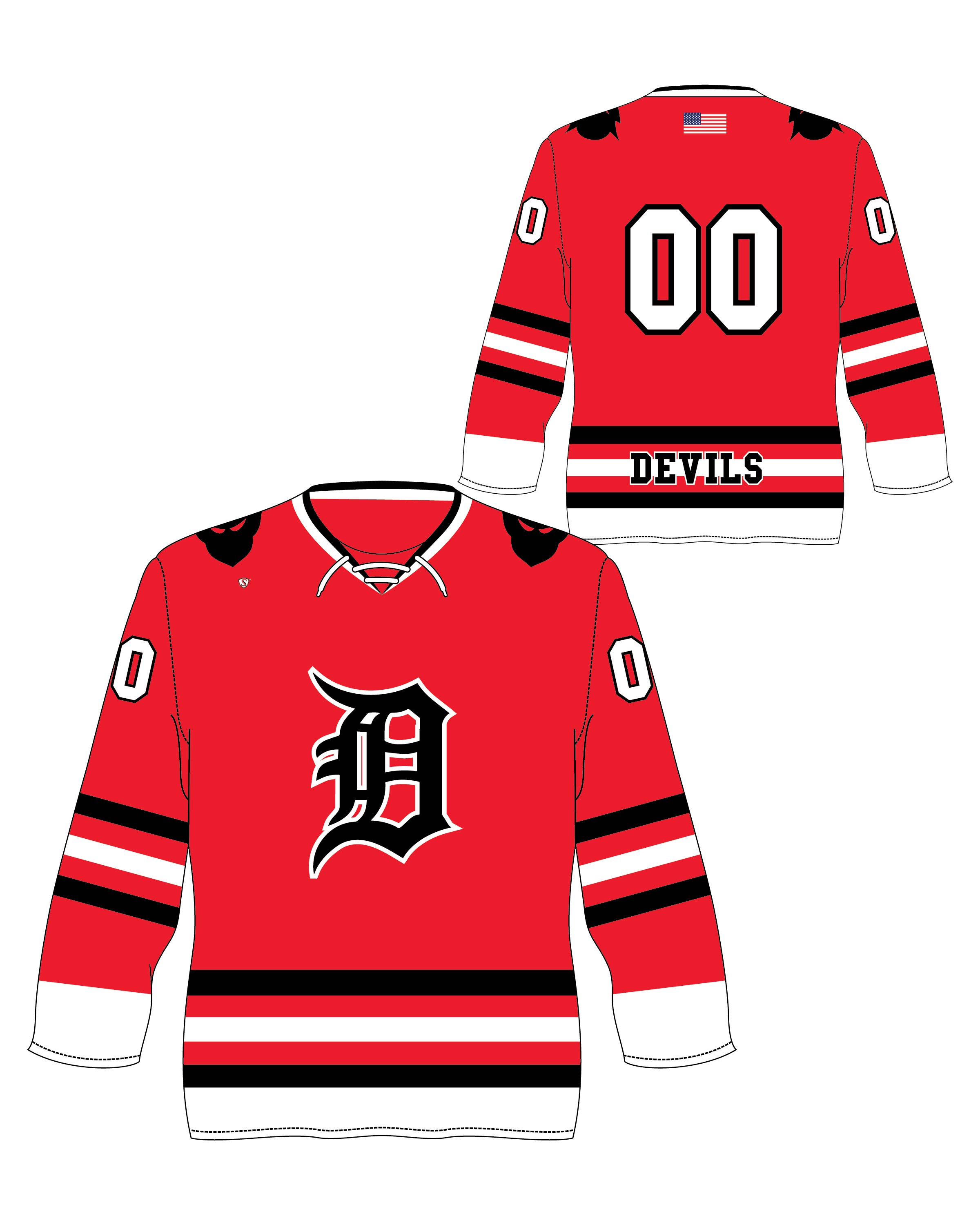 Custom Sublimated Hockey Jersey - Devils