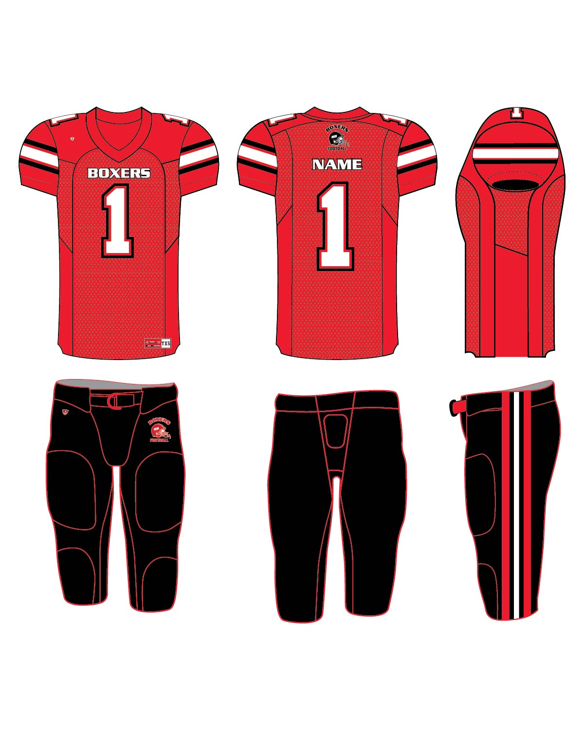 Custom Sublimated Football Uniform - Boxers 2