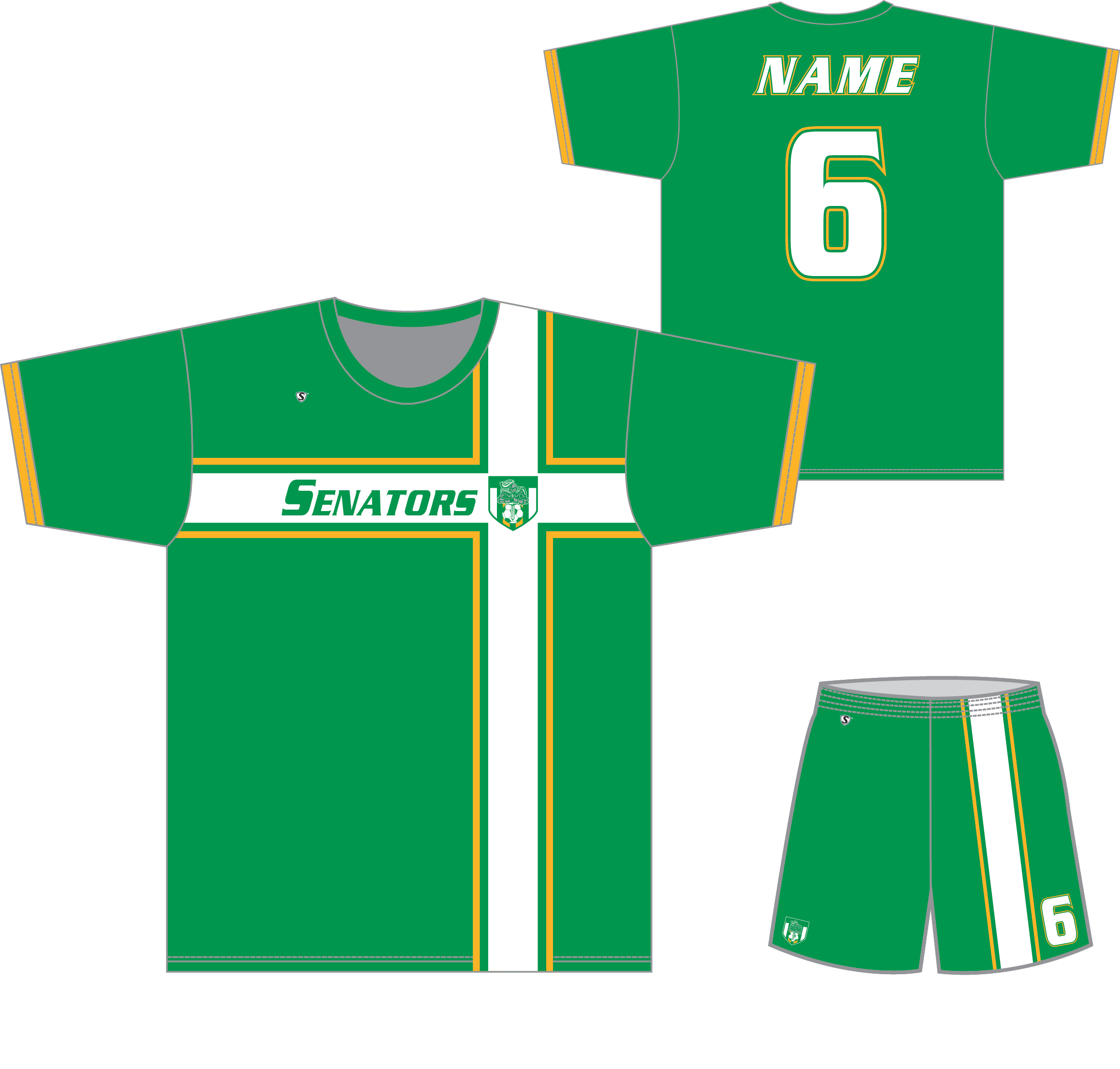 Custom Sublimated Soccer Uniform - Senators
