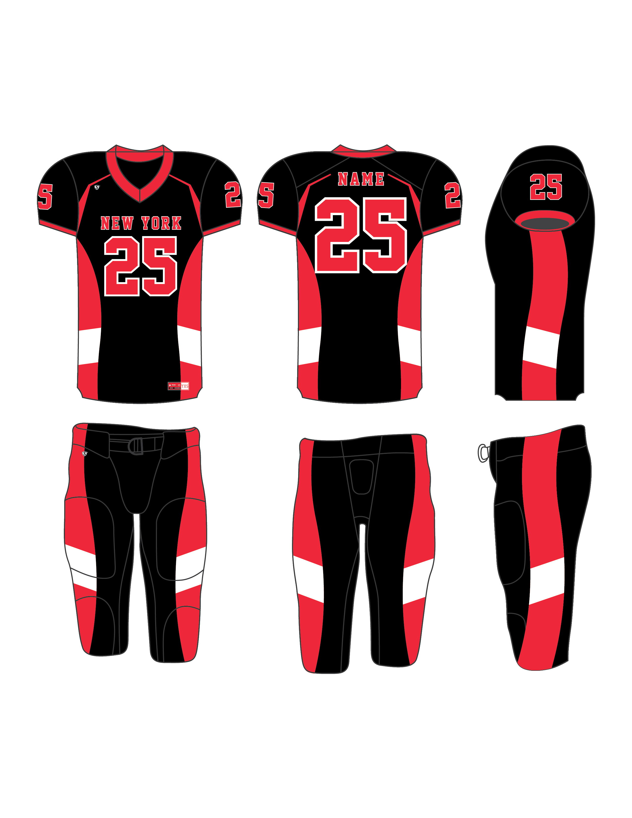 Custom Sublimated Football Uniform - New York