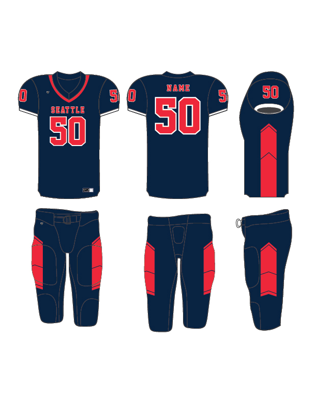 Custom Sublimated Football Uniform - Seattle