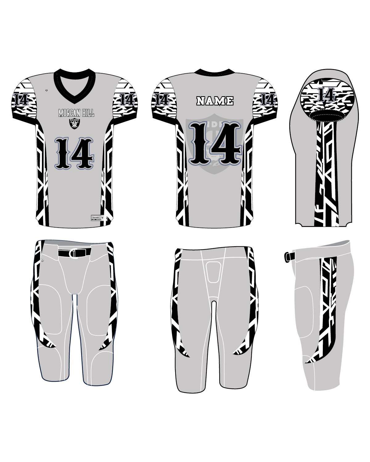 Custom Sublimated Football Uniform - Morgan Hill 4