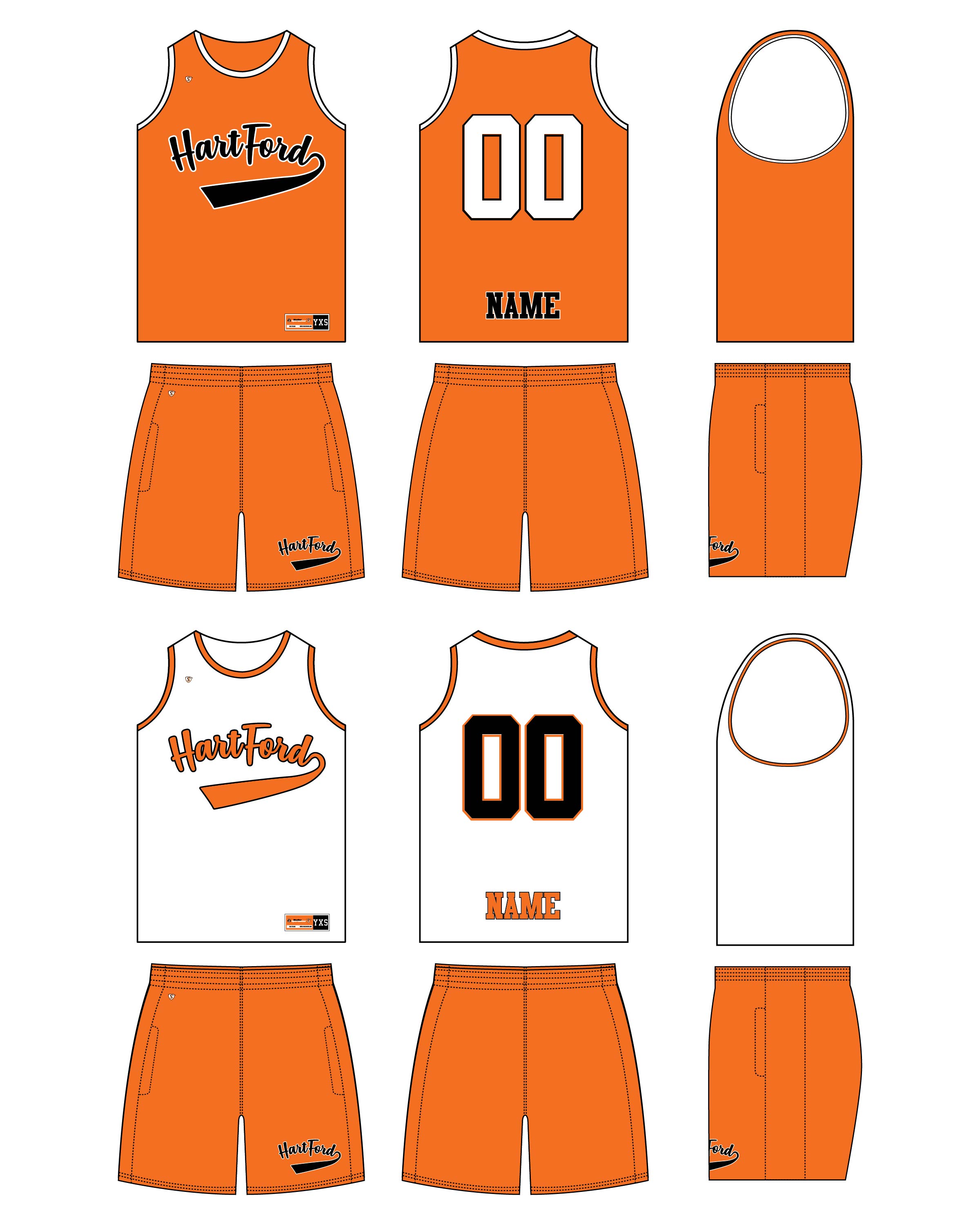 Custom Sublimated Basketball Uniform - Hartford