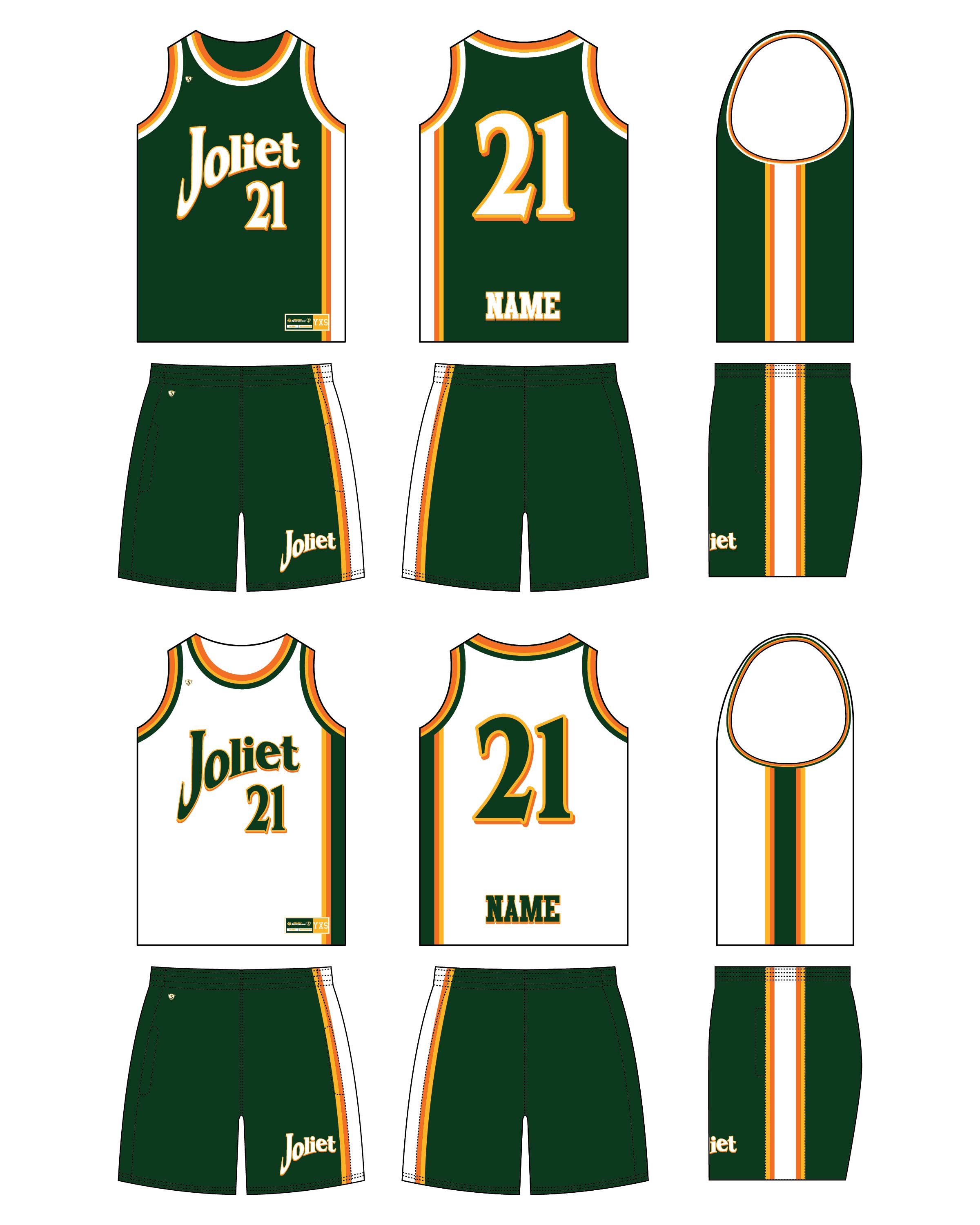Custom Sublimated Basketball Uniform - Joliet