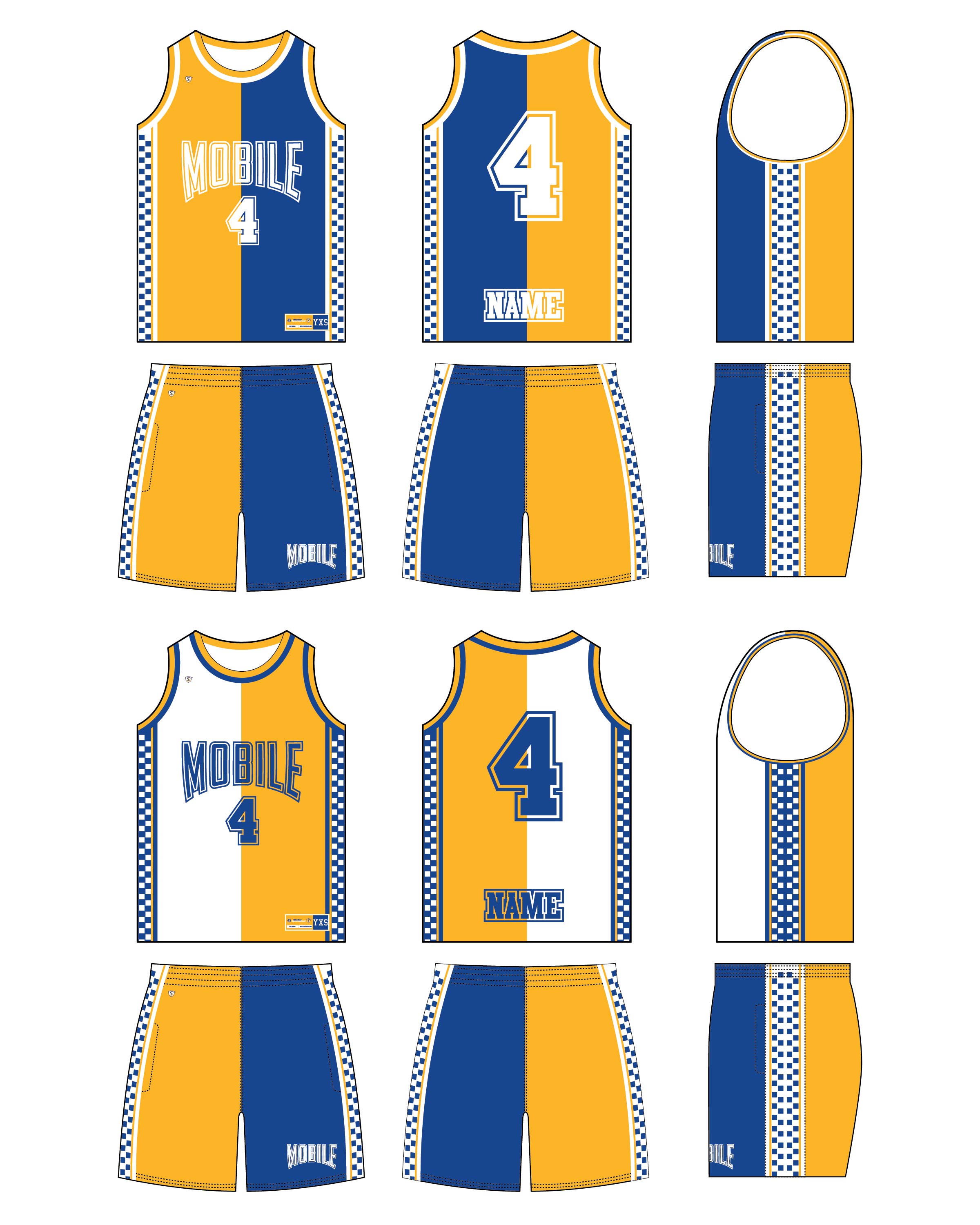 Custom Sublmated Basketball Uniform - Mobile