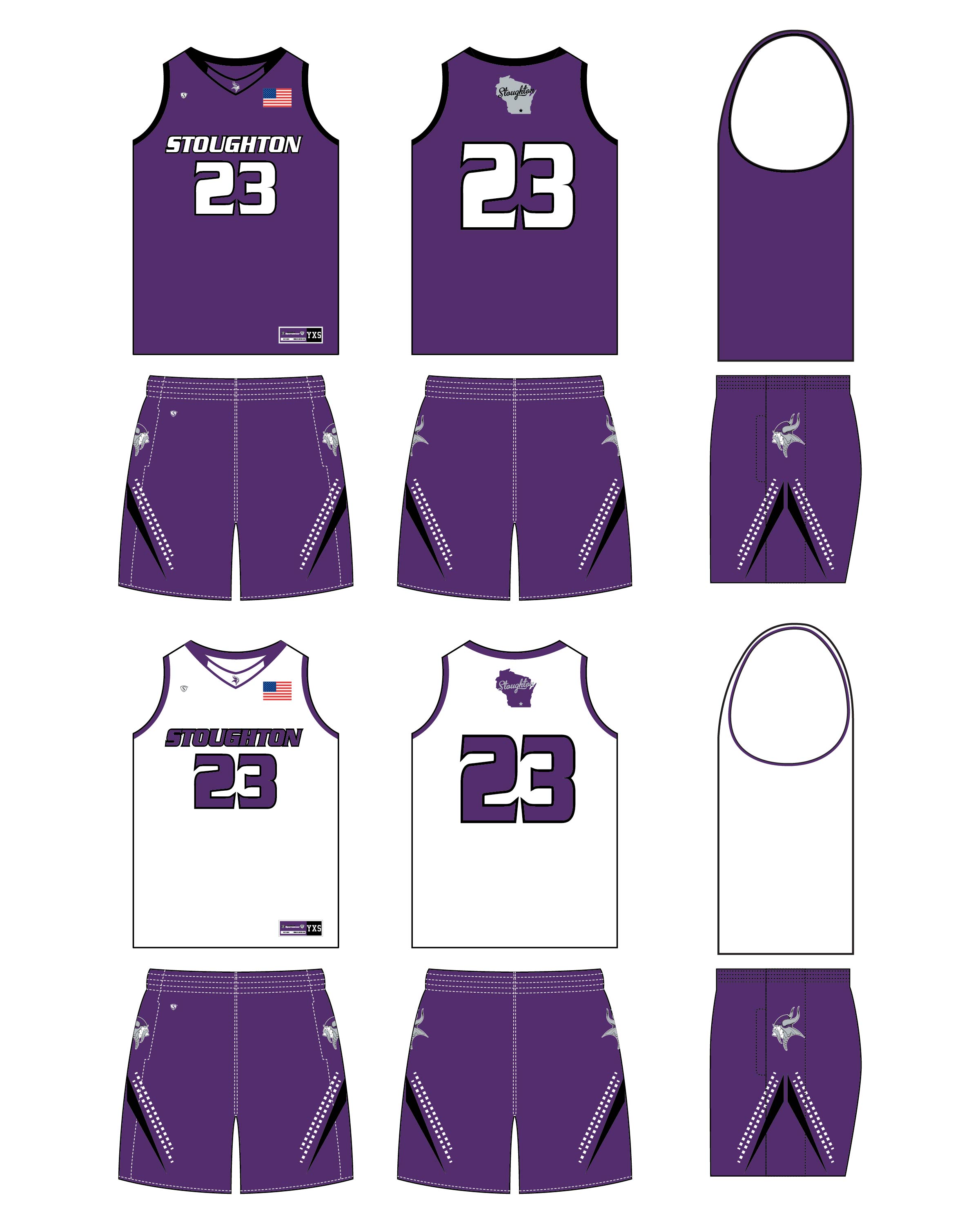 Custom Sublimated Basketball Uniform - Stoughton 5
