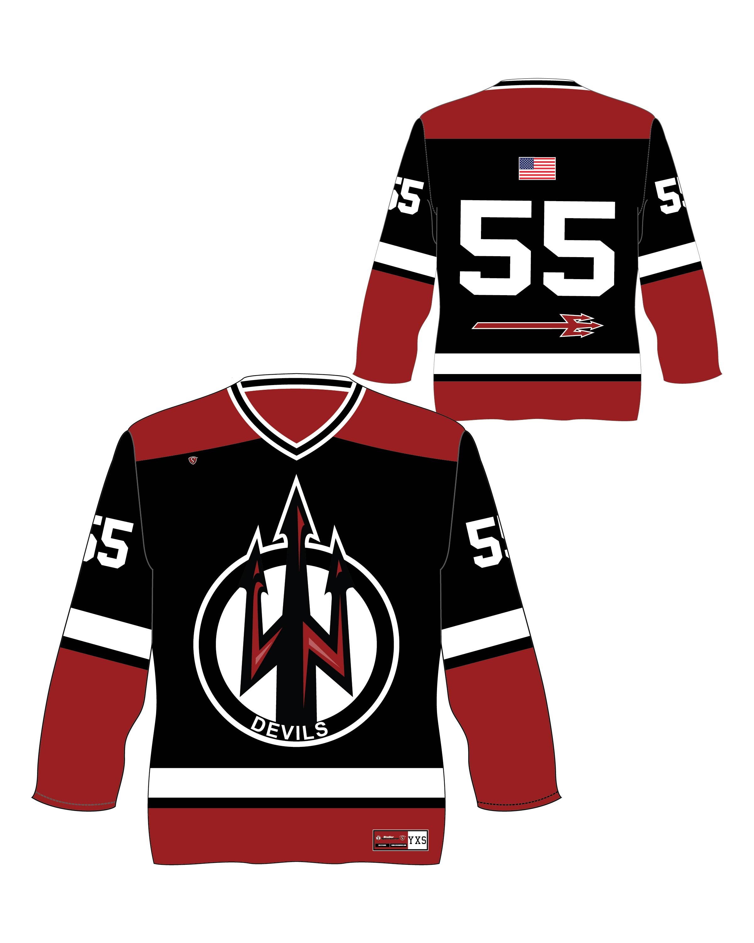 Custom Sublimated Hockey Jersey - Devils