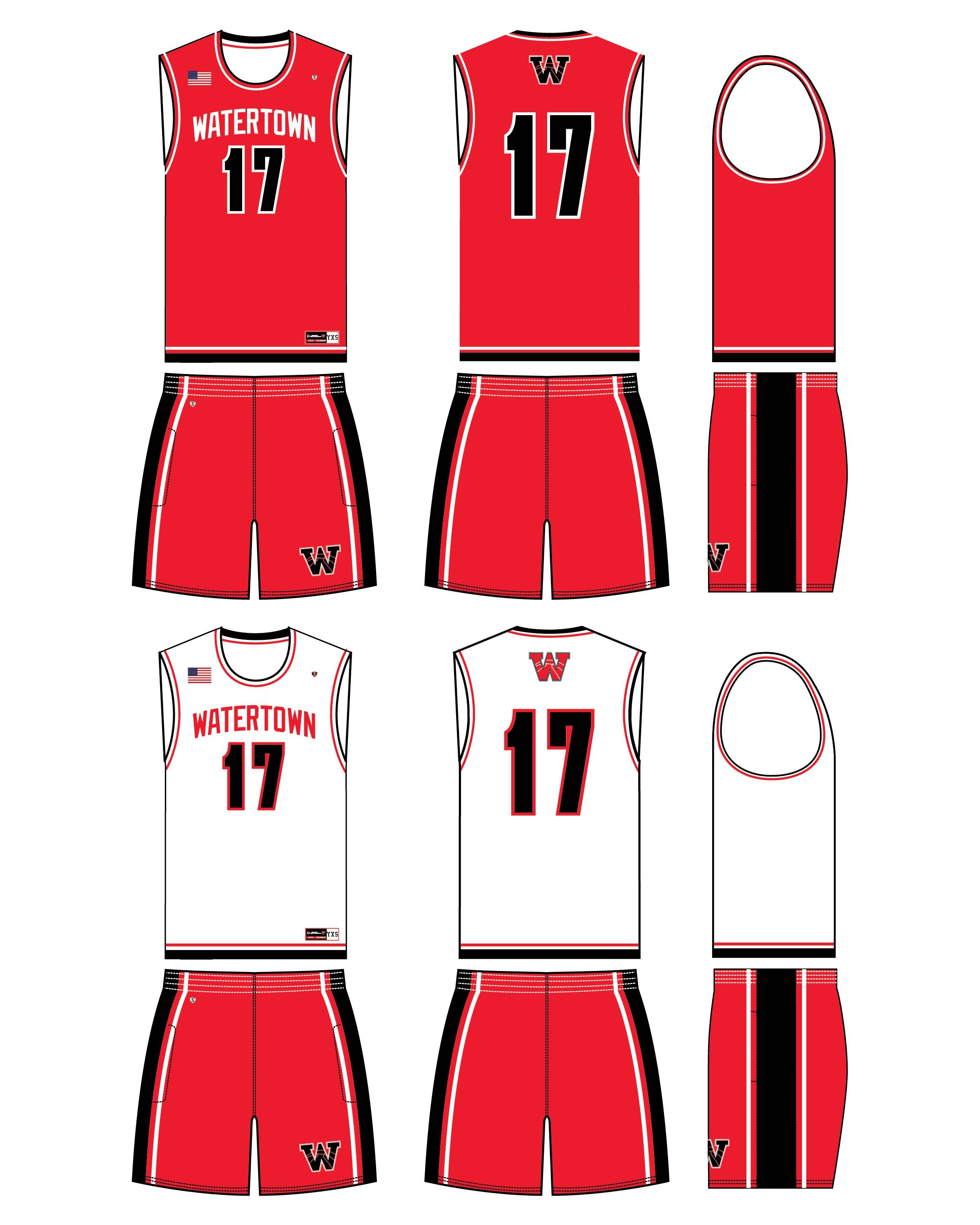 Custom Sublimated Basketball Uniform - Watertown