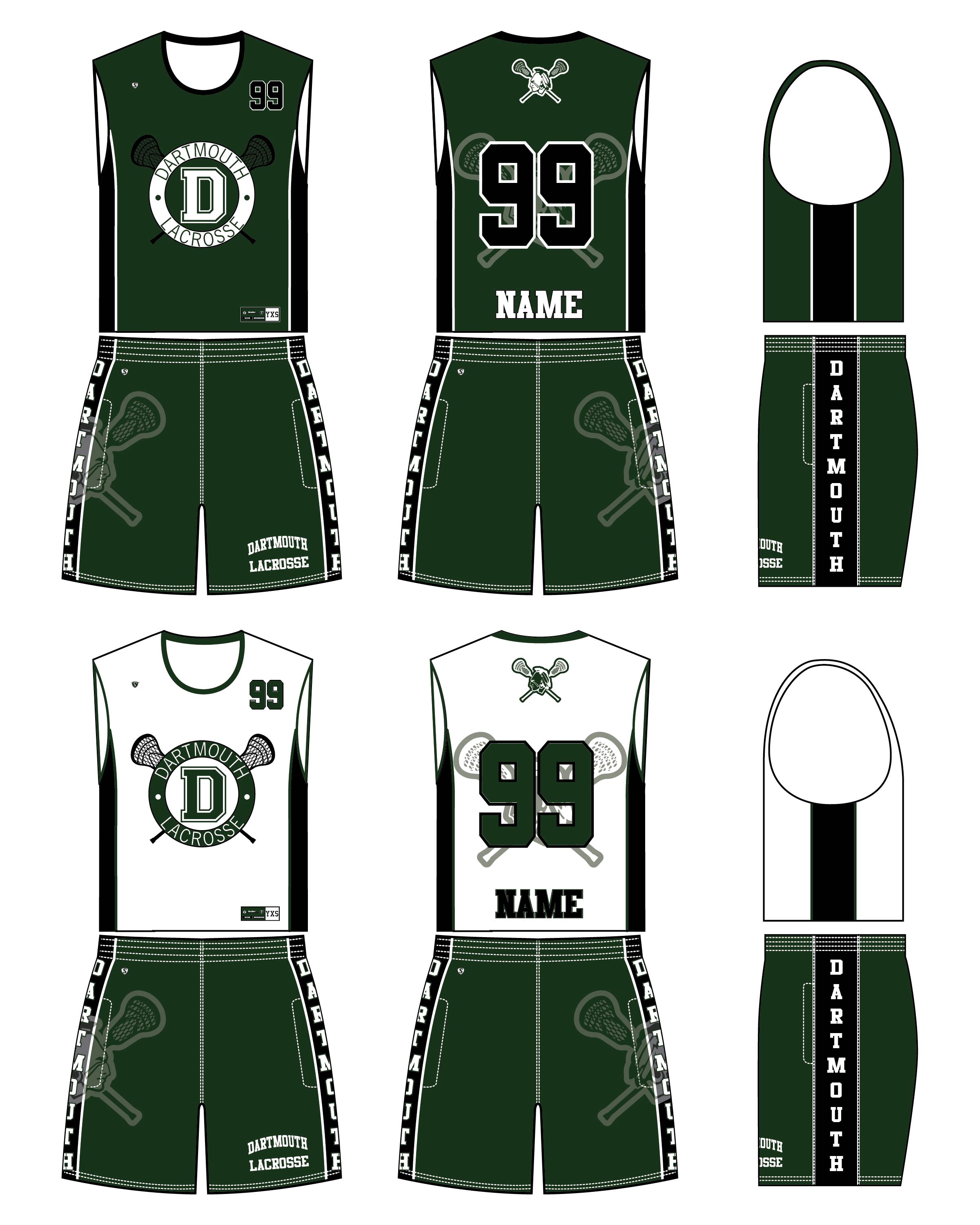 Custom Sublimated Lacrosse Uniform - Dartmouth 7