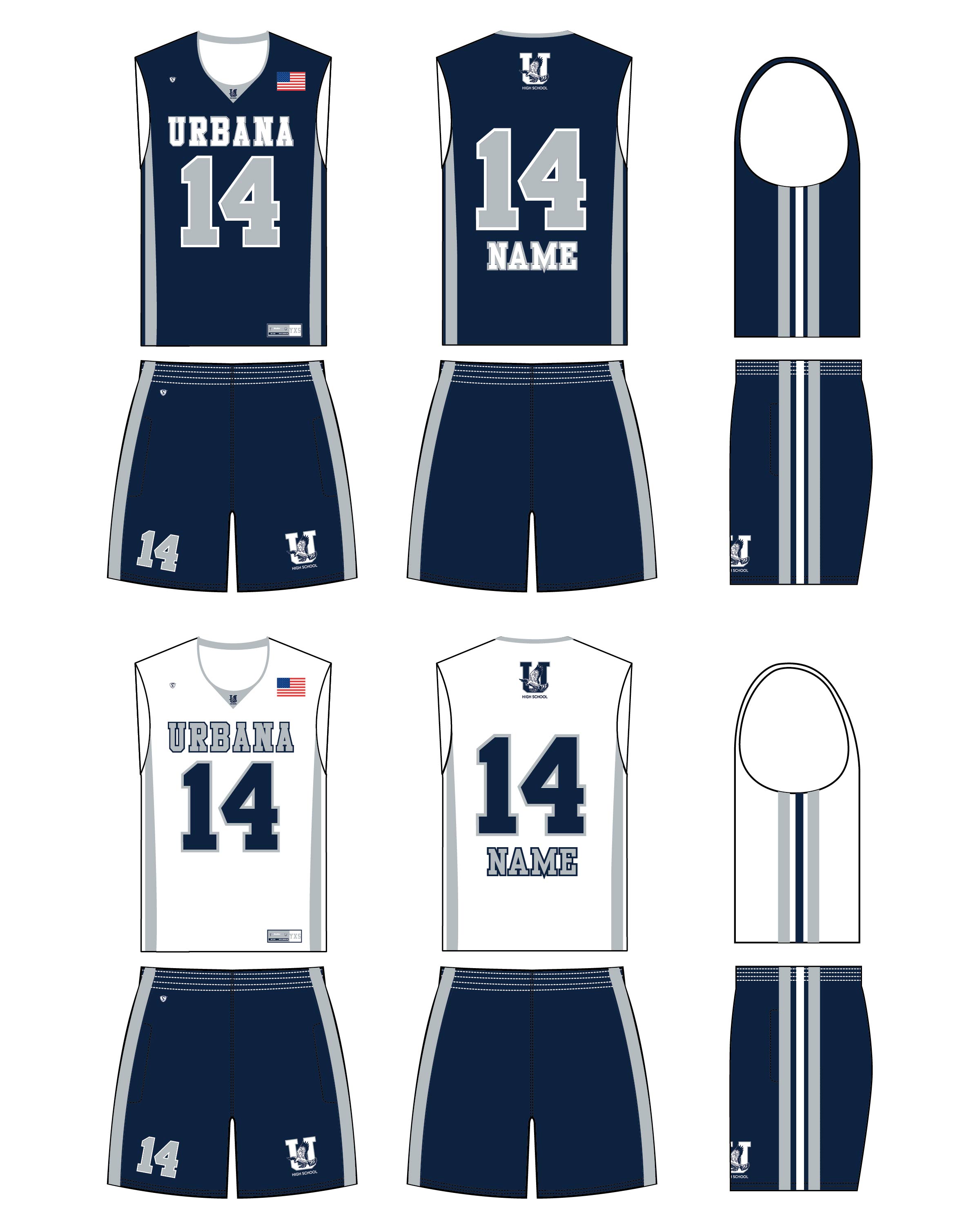 Custom Sublimated Basketball Uniform - Urbana 2