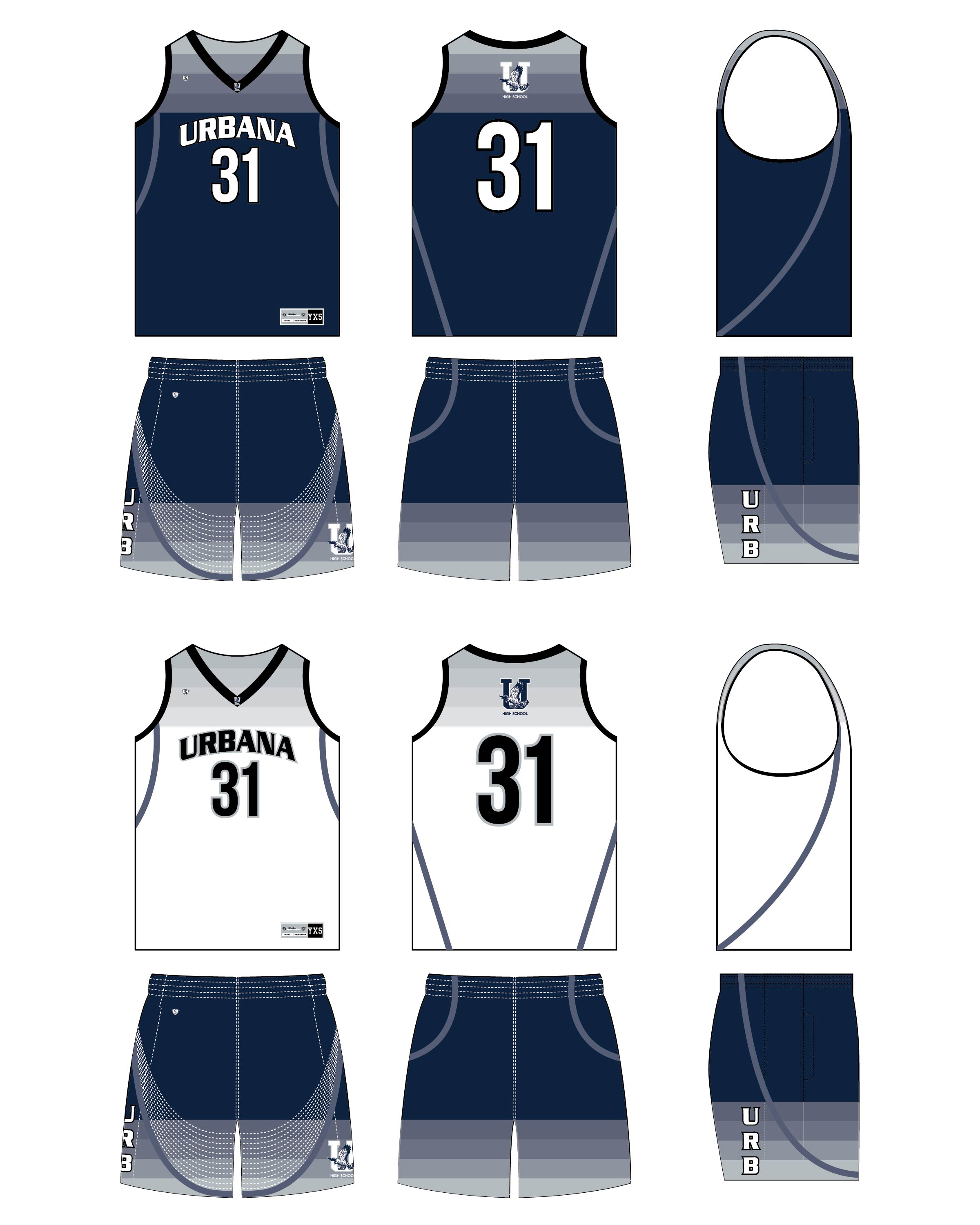 Custom Sublimated Basketball Uniform - Urbana 4