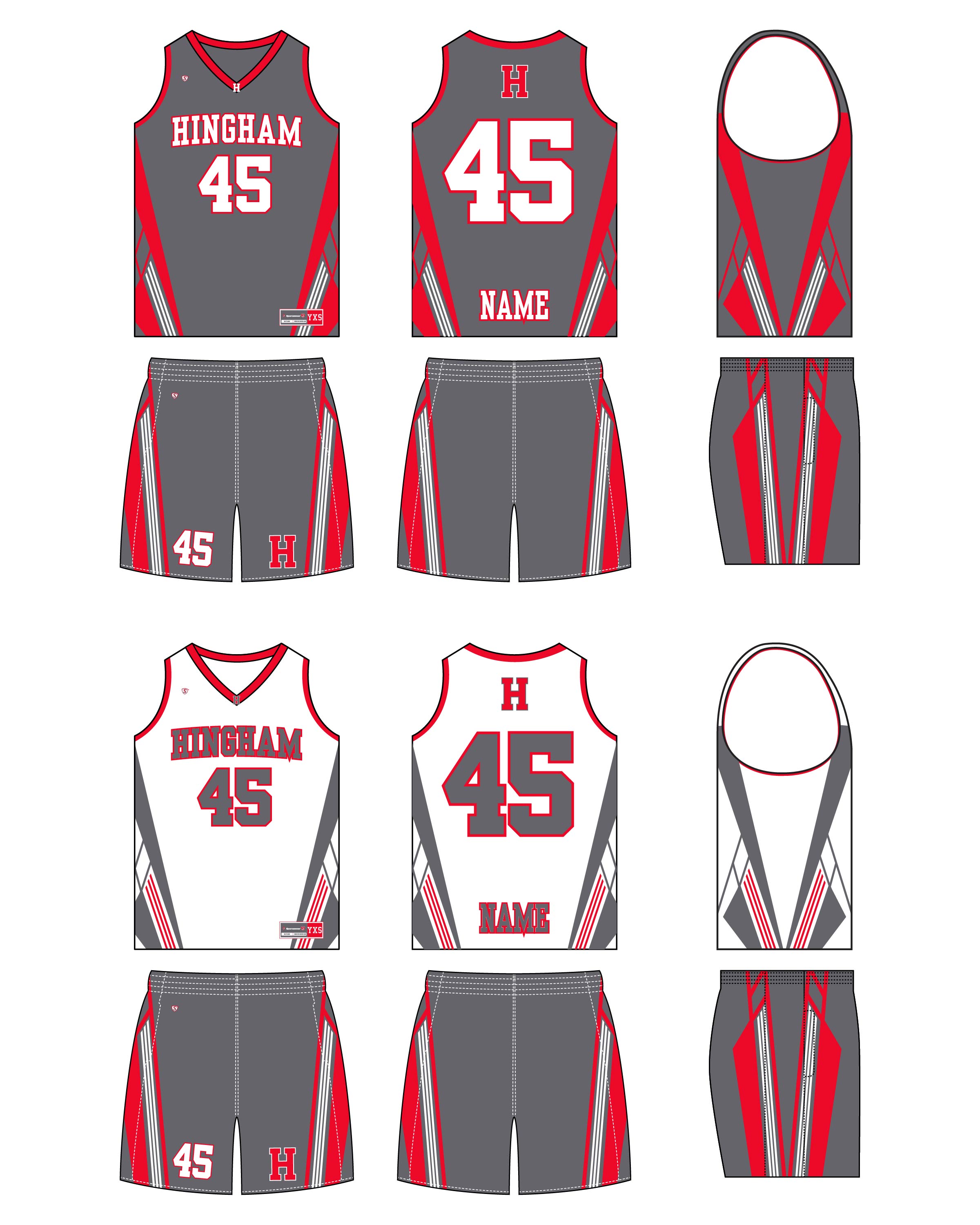 Custom Sublimated Basketball Uniform - Hingham 4
