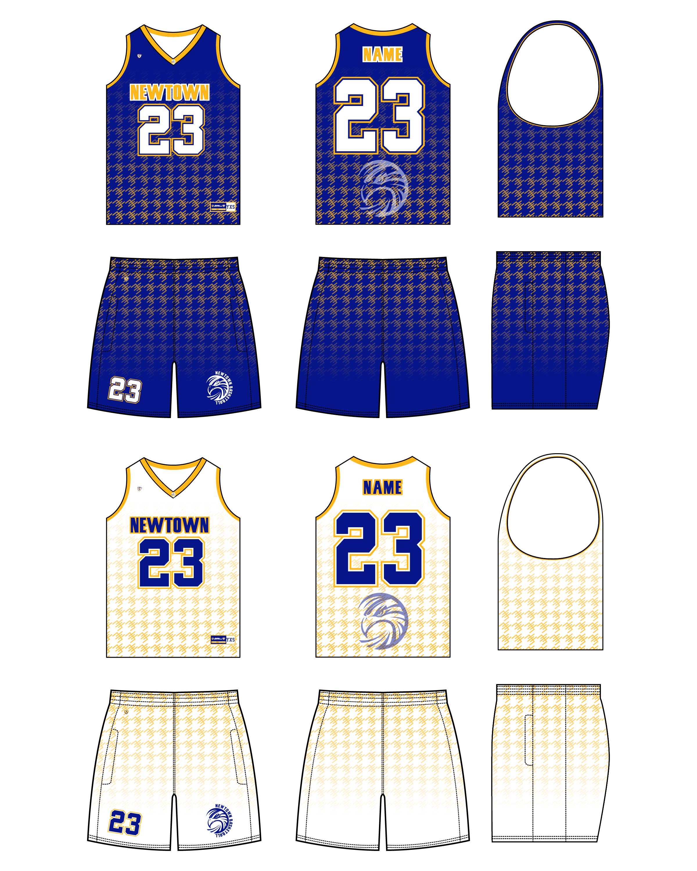 Custom Sublimated Basketball Uniform - Newtown 3