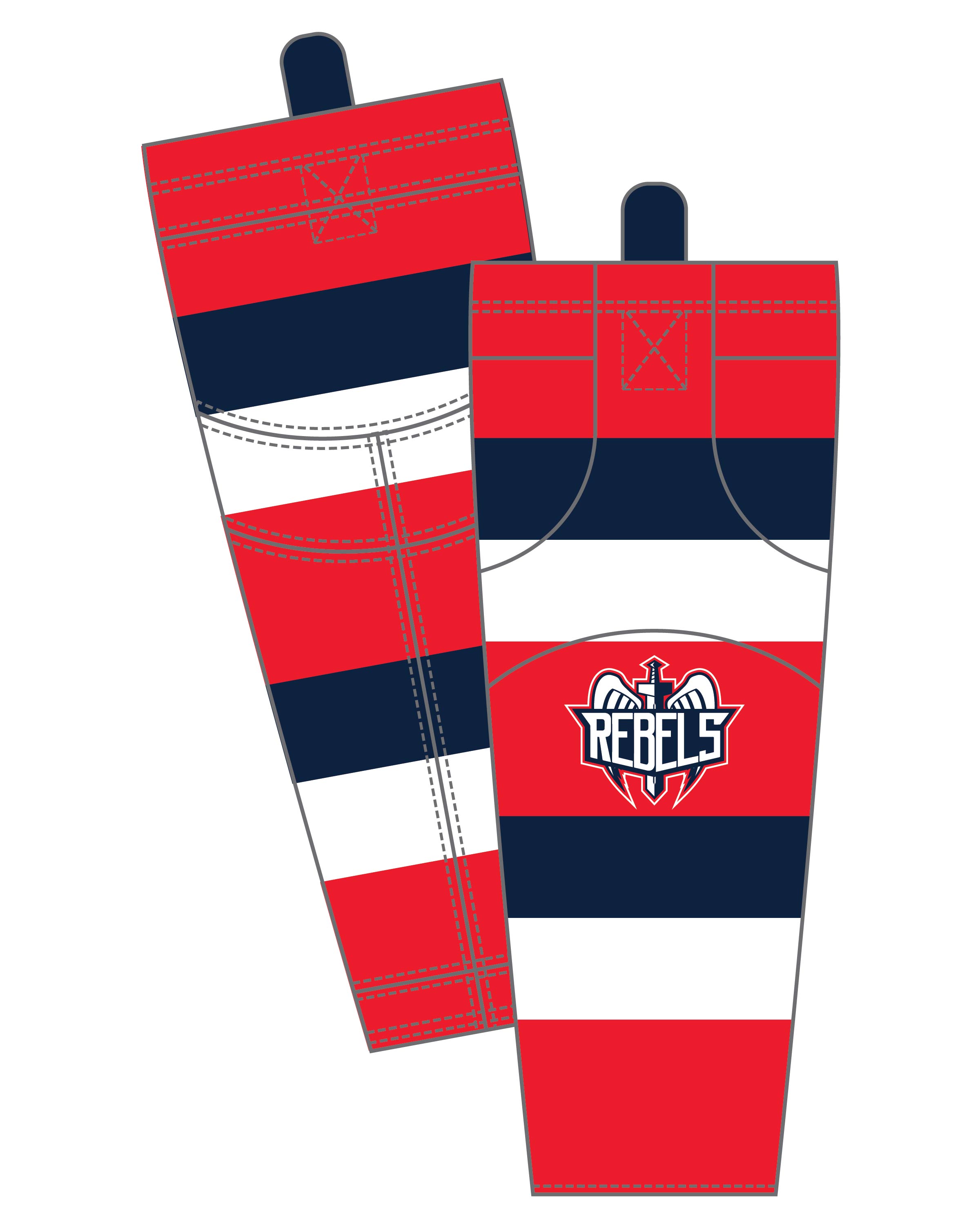 Custom Sublimated Socks - Boston Rebels 2