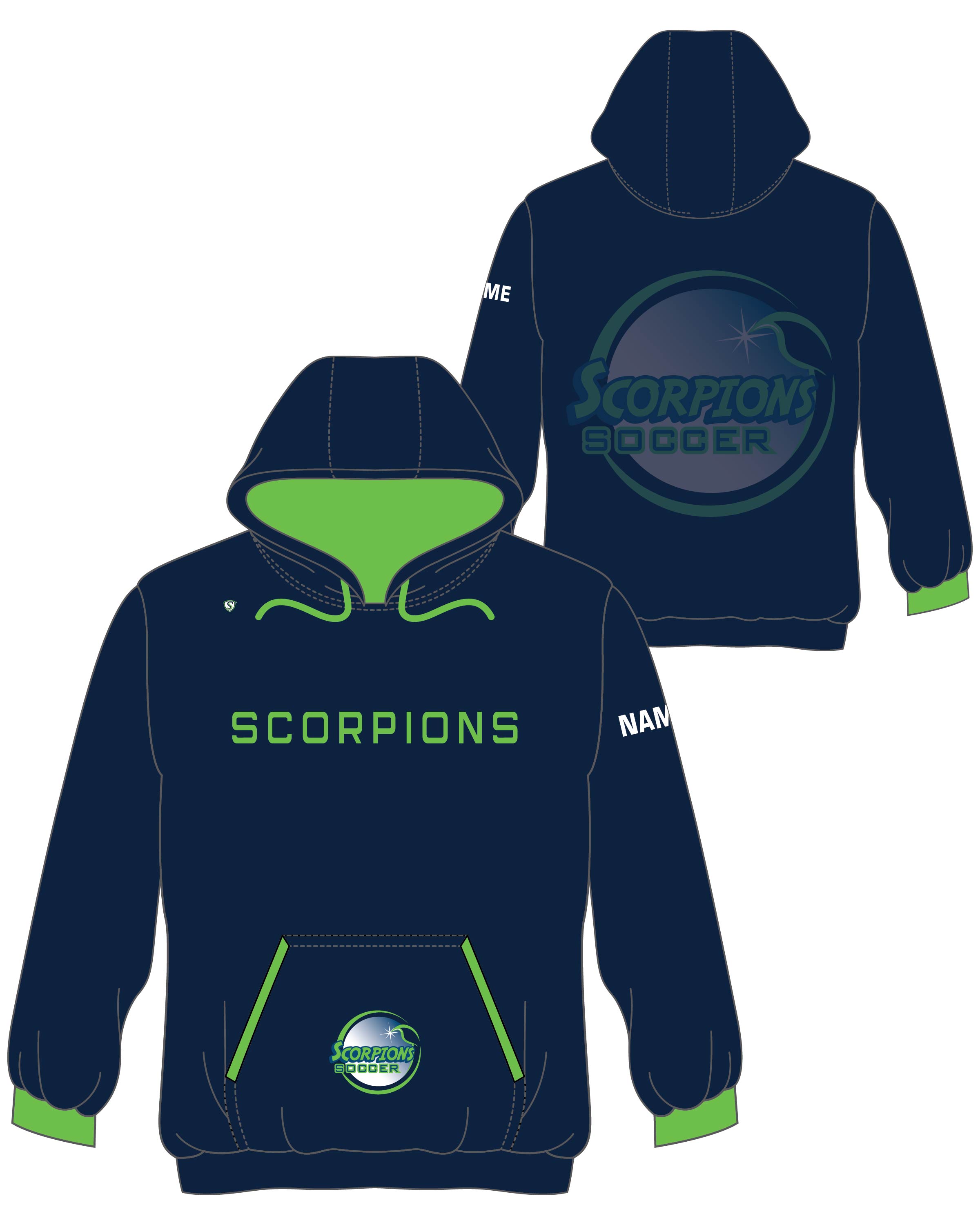 Custom Sublimated Hoodie - Scorpions 
