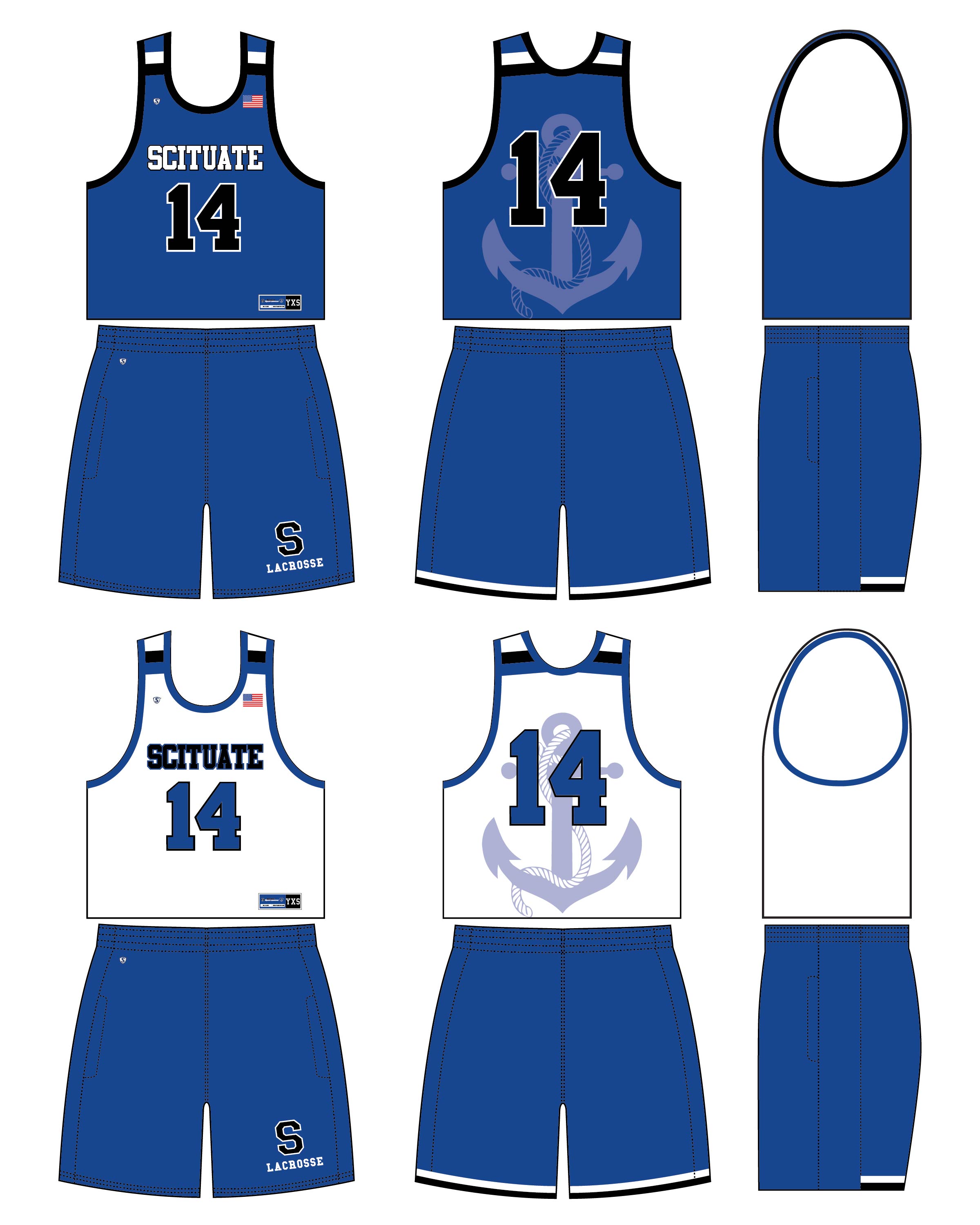 Custom Sublimated Lacrosse Uniform - Scituate 12