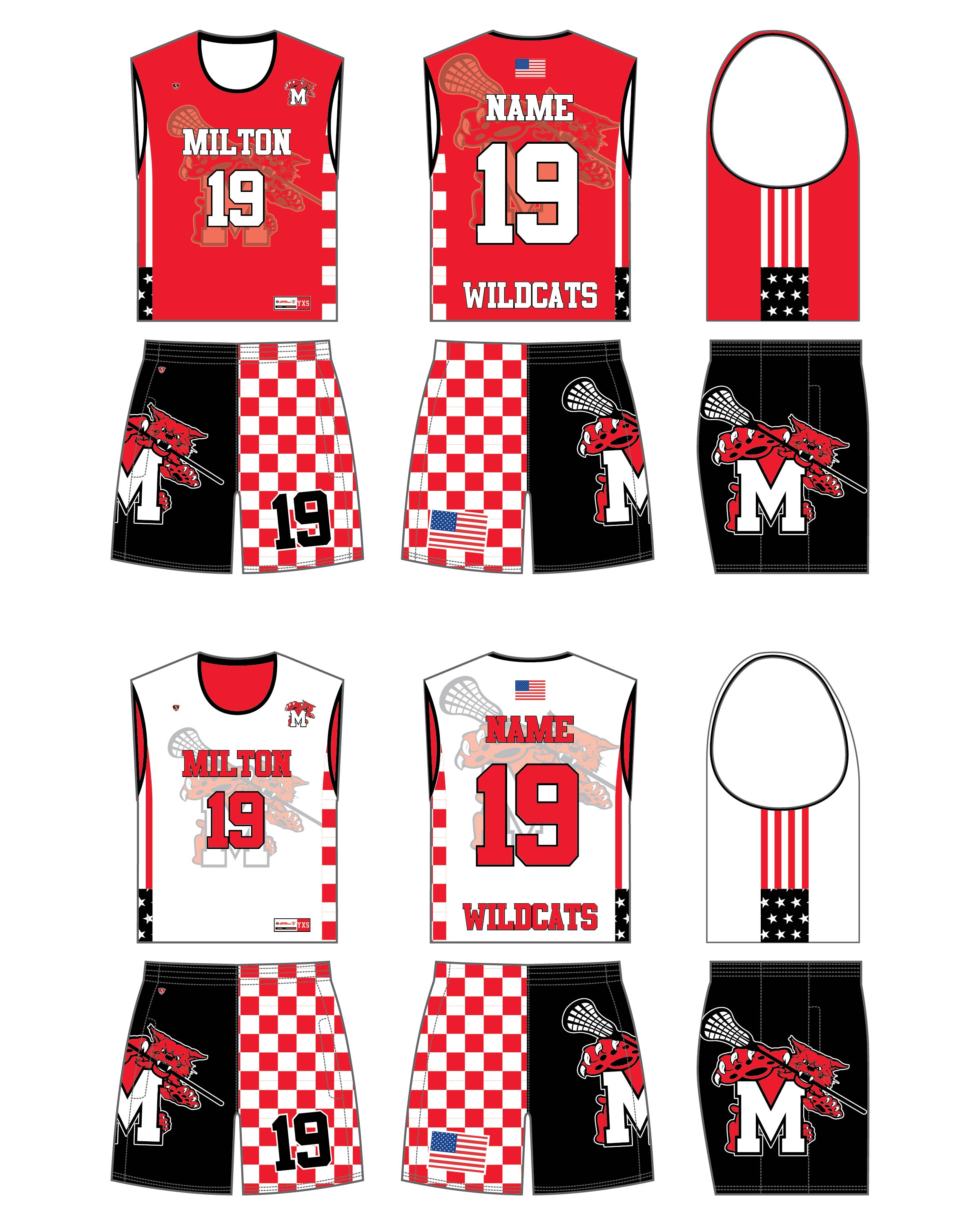 Custom Sublimated Lacrosse Uniform - Milton 13