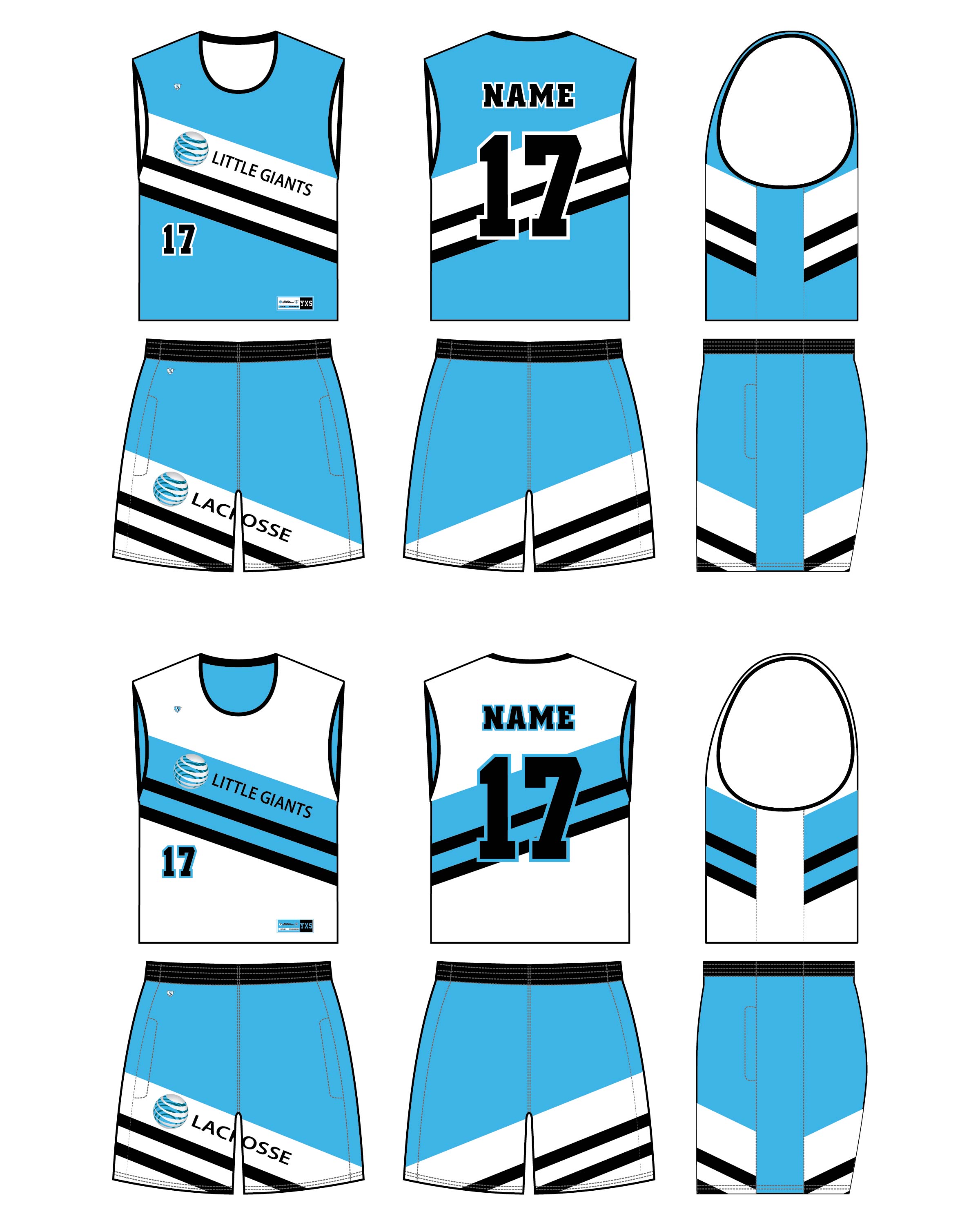 Custom Sublimated lacrosse Uniform - Little Giants