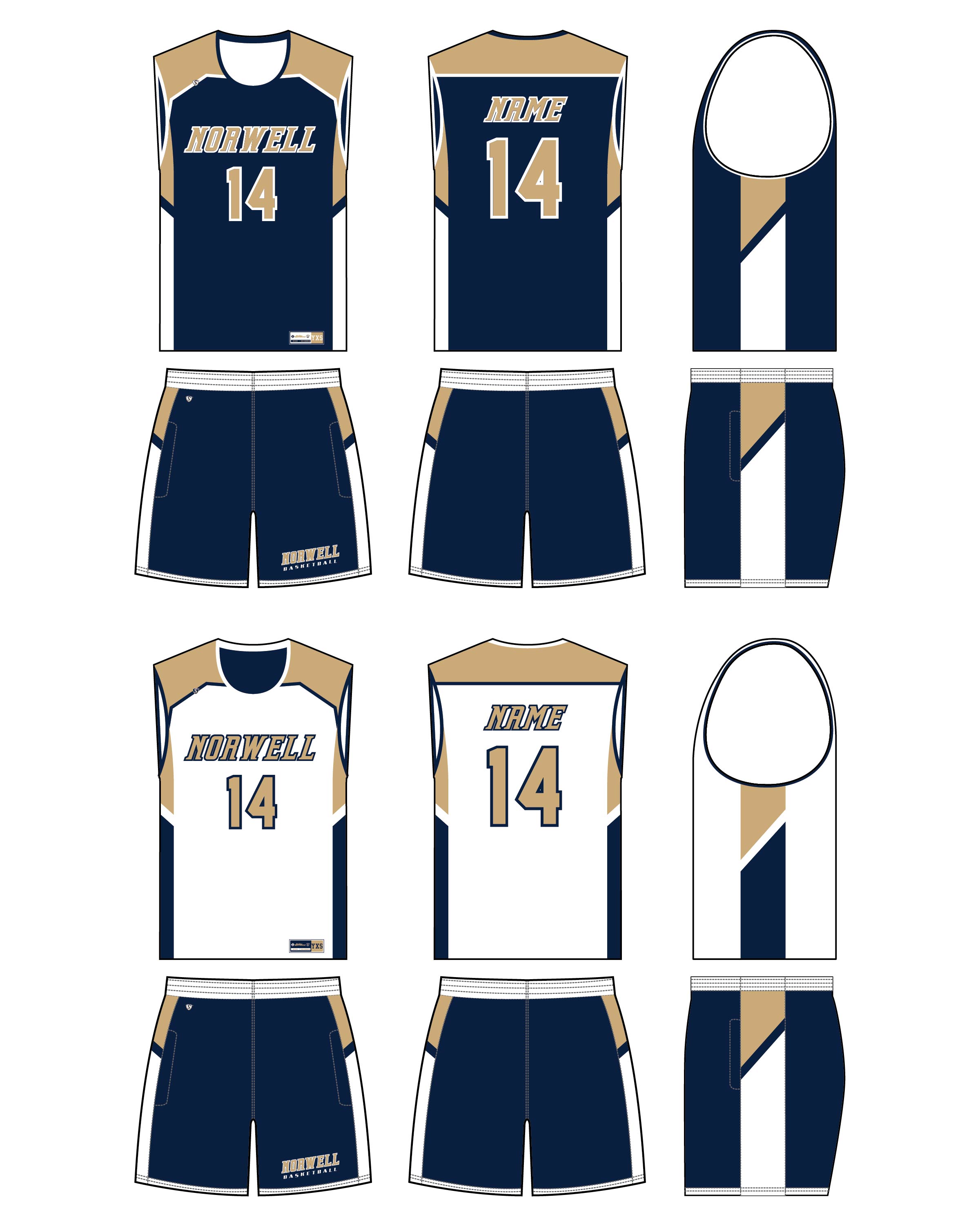 Custom Sublimate Basketball Uniform - Norwell