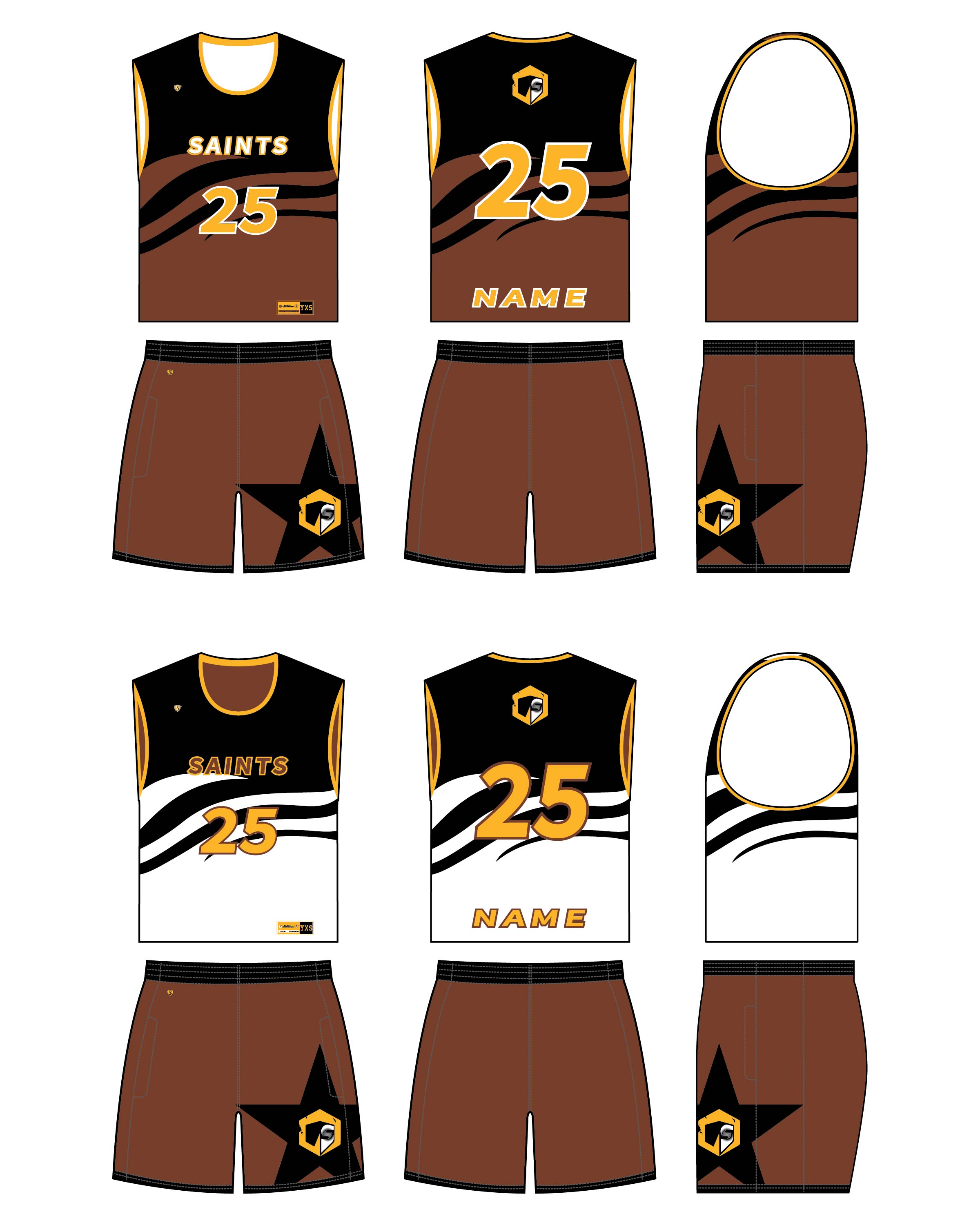 Custom Sublimated Lacrosse Uniform - Saints 