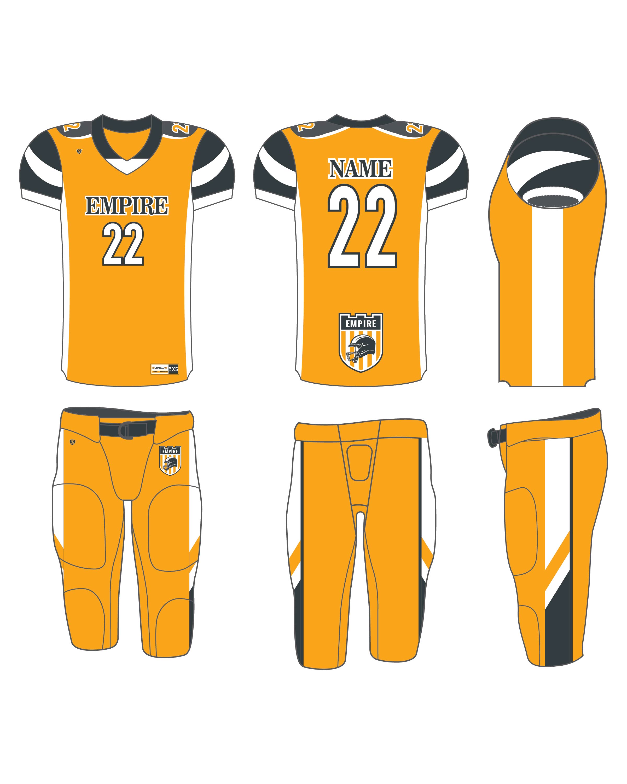 Custom Sublimated Football Uniform - Empire