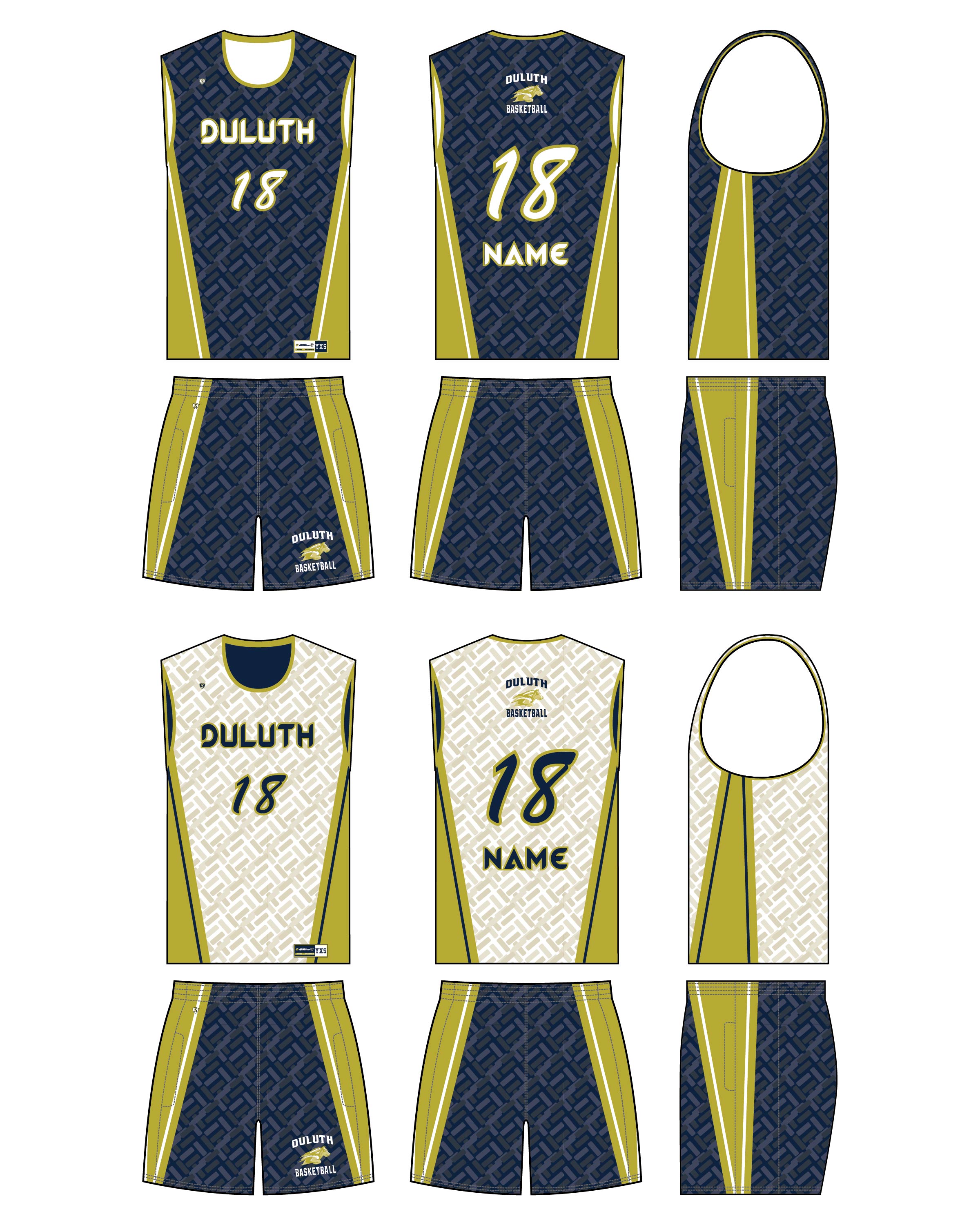 Custom Sublimated Basketball Uniform - Duluth