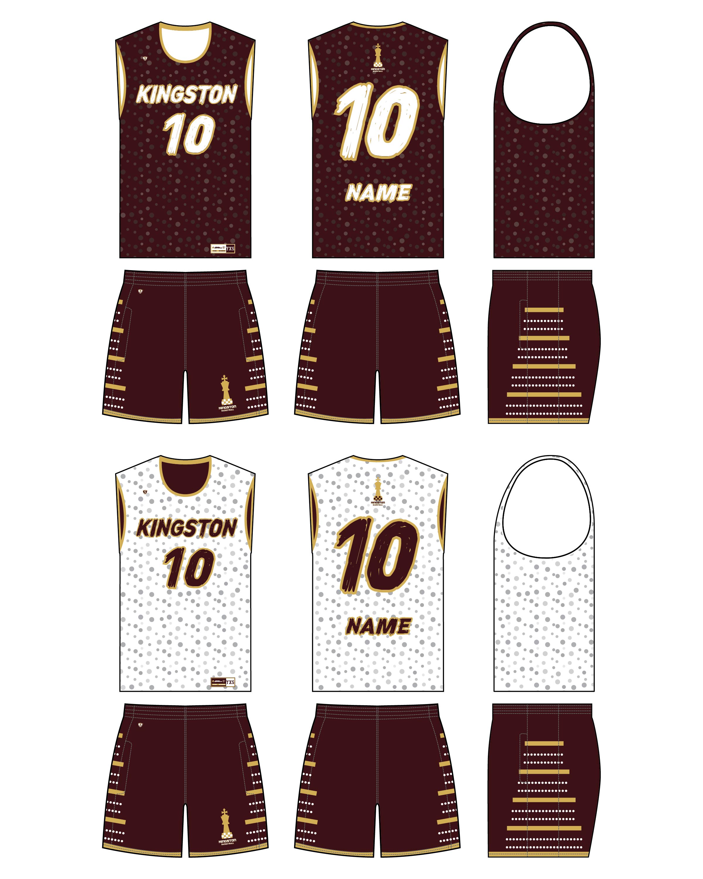 Custom Sublimated Basketball Uniform - Kingston