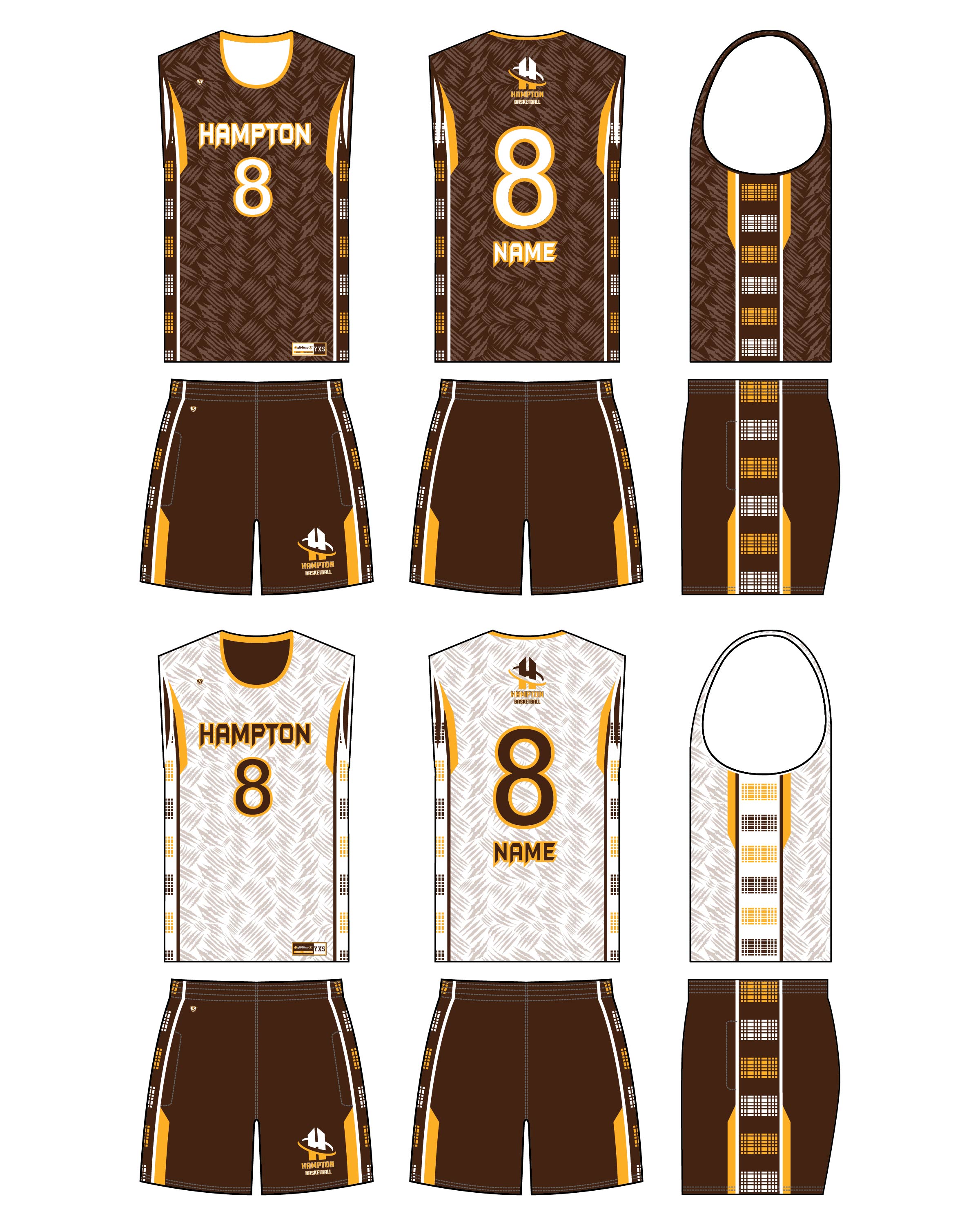 Custom Sublimated Basketball Uniform - Hampton