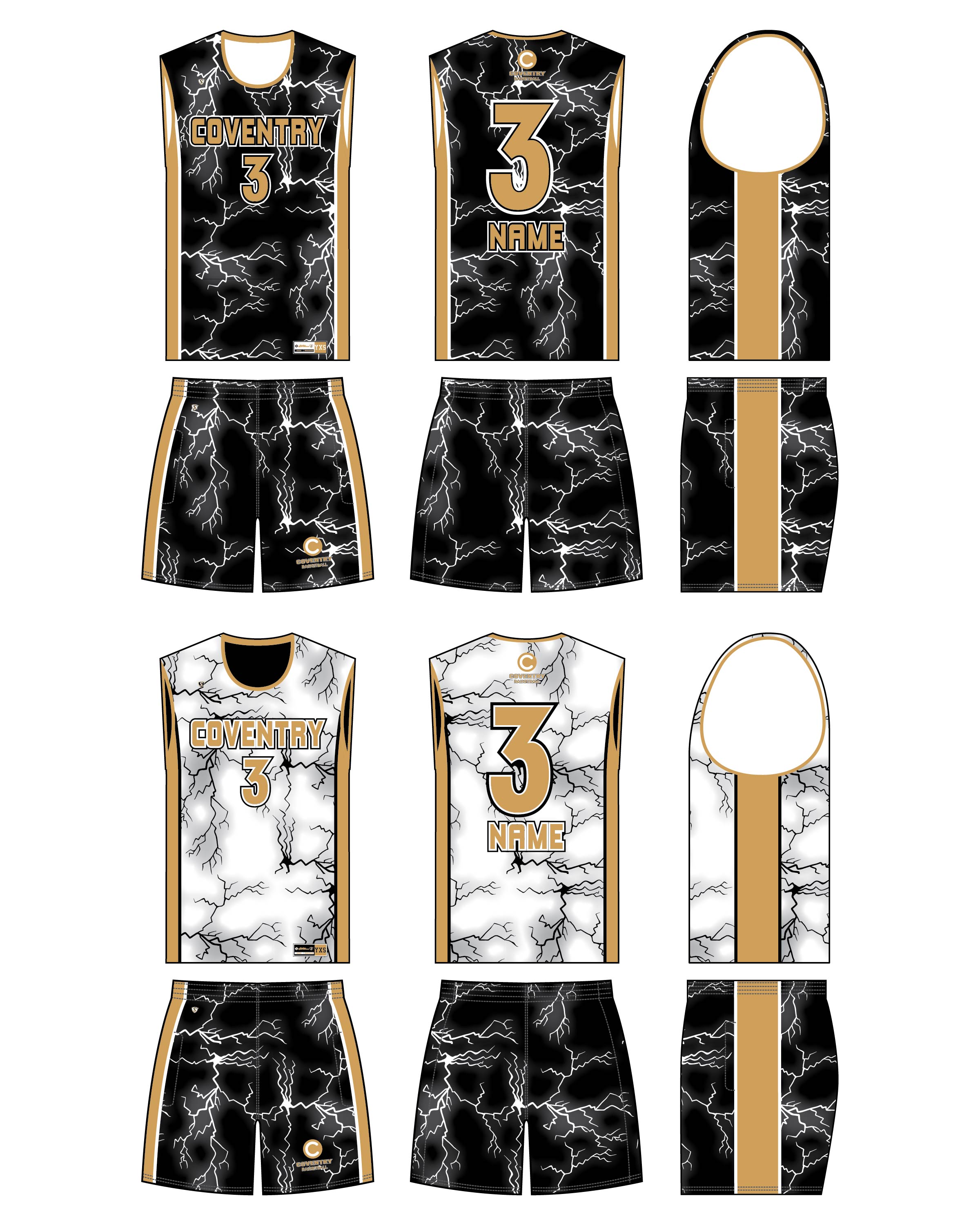 Custom Sublimated Basketball Uniform - Coventry