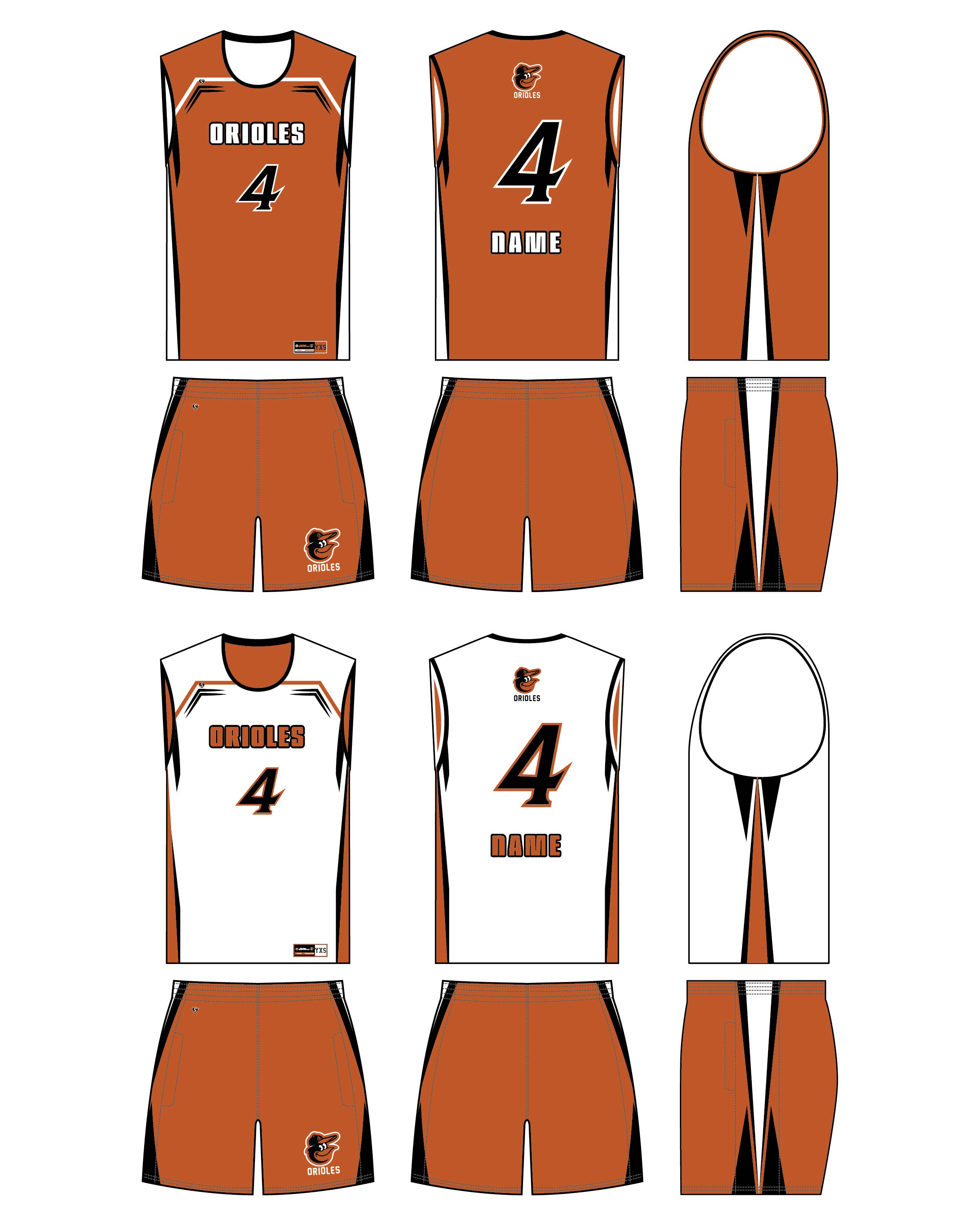 Custom Sublimate Basketball Uniform - Orioles