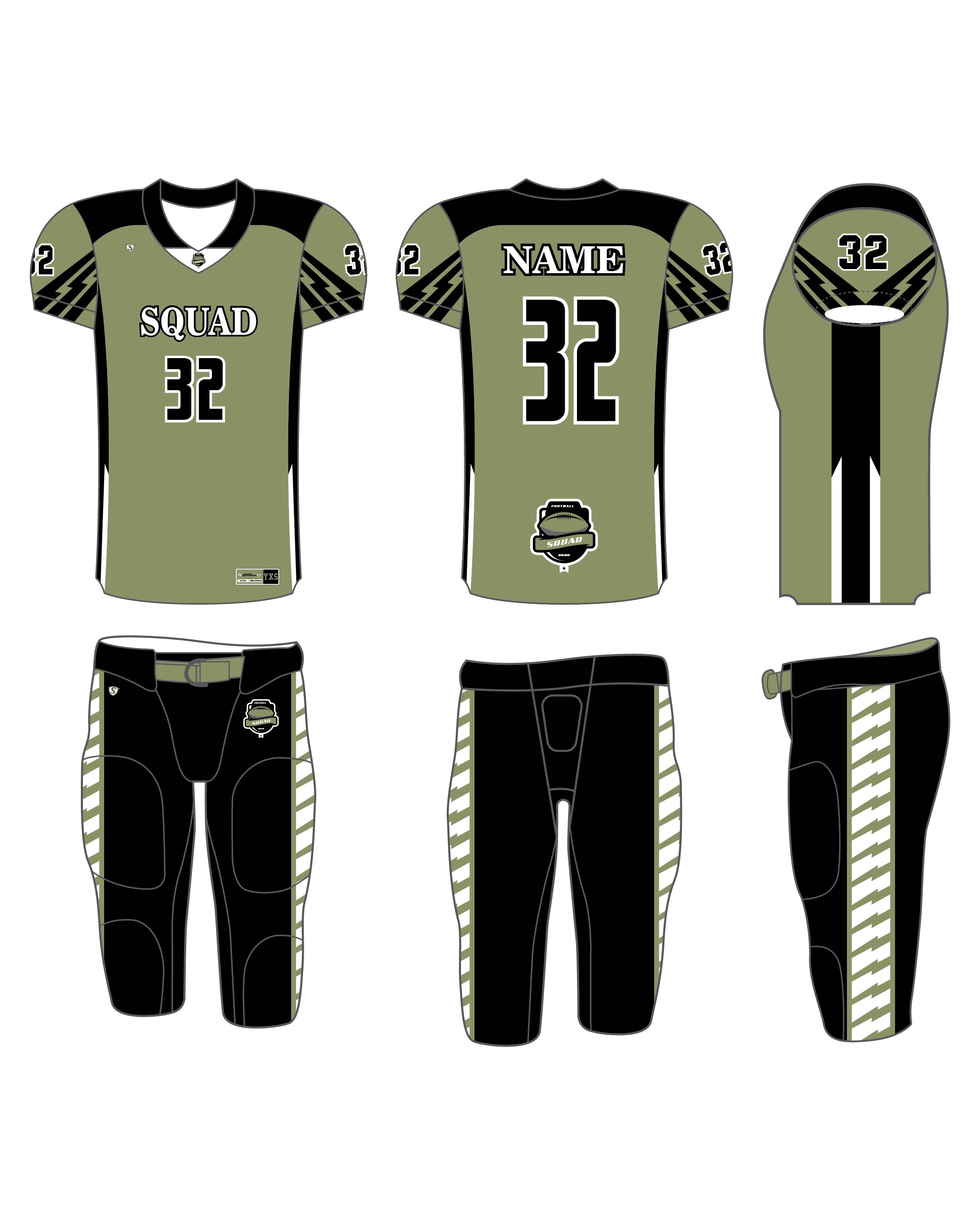 Custom Sublimated Football Uniform - Squad