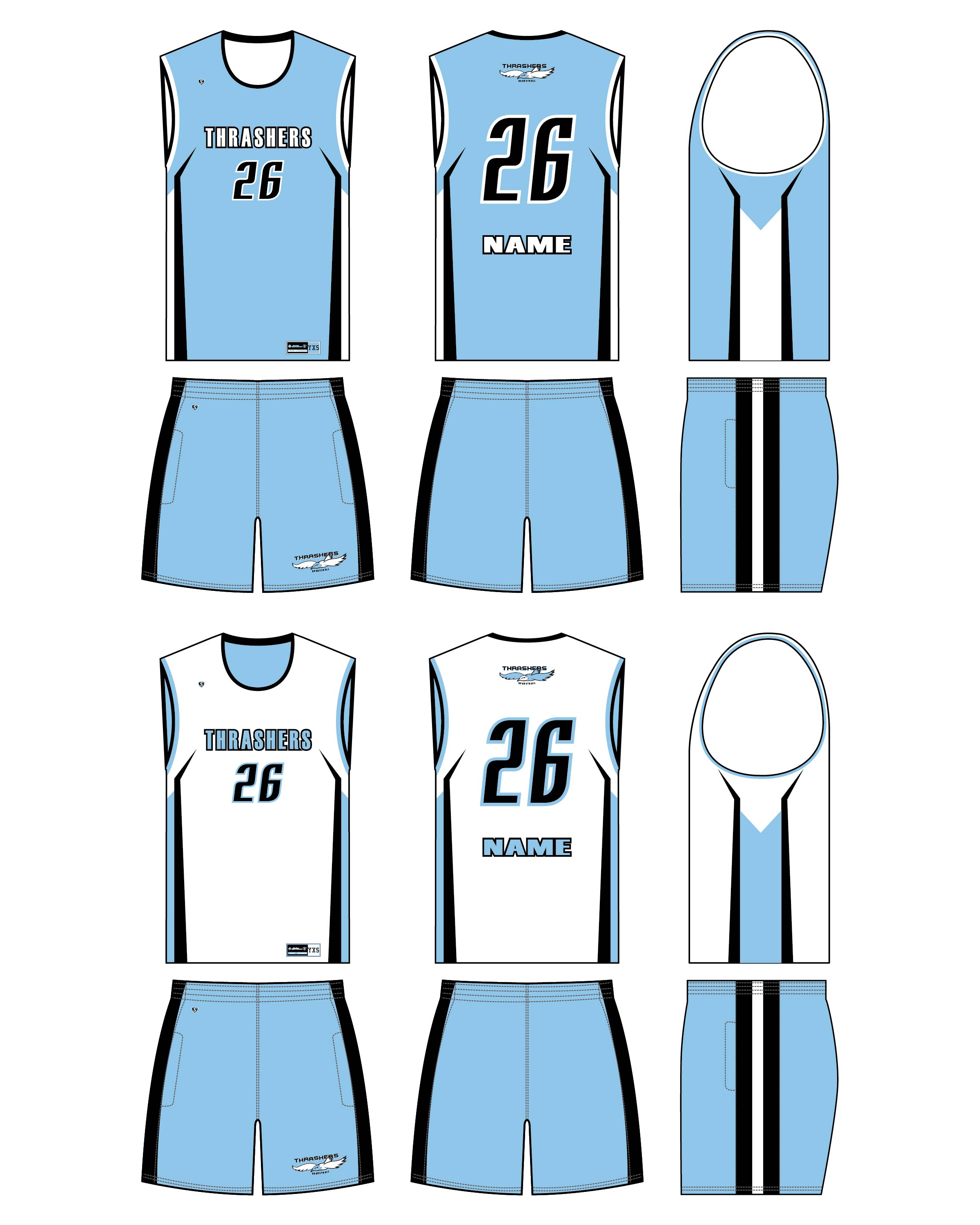 Custom Sublimated Basketball Uniform - Thrashers