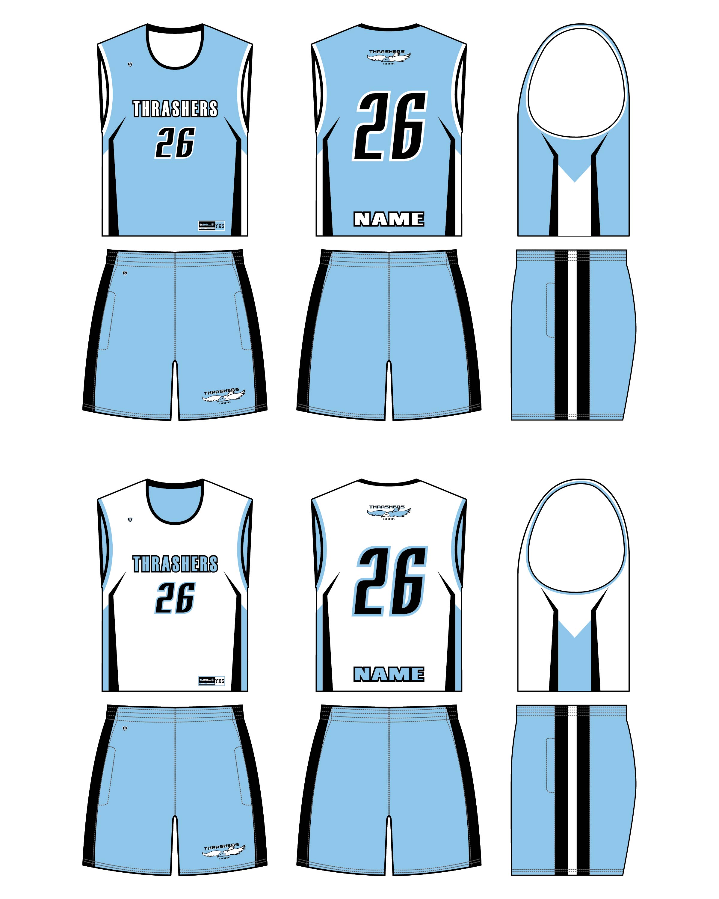 Custom Sublimated Lacrosse Uniform - Thrashers