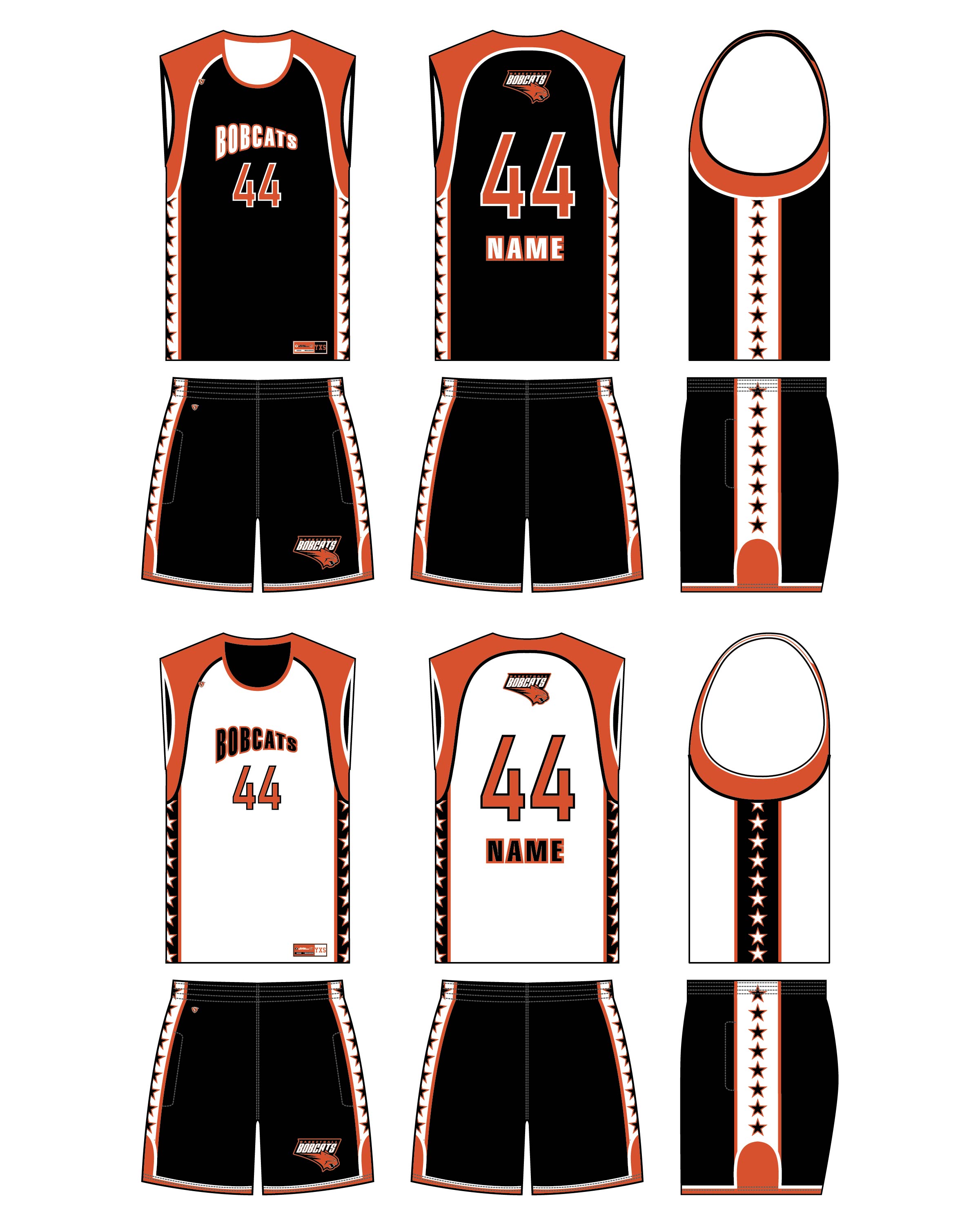 Custom Sublimated Basketball Uniform - Bobcats