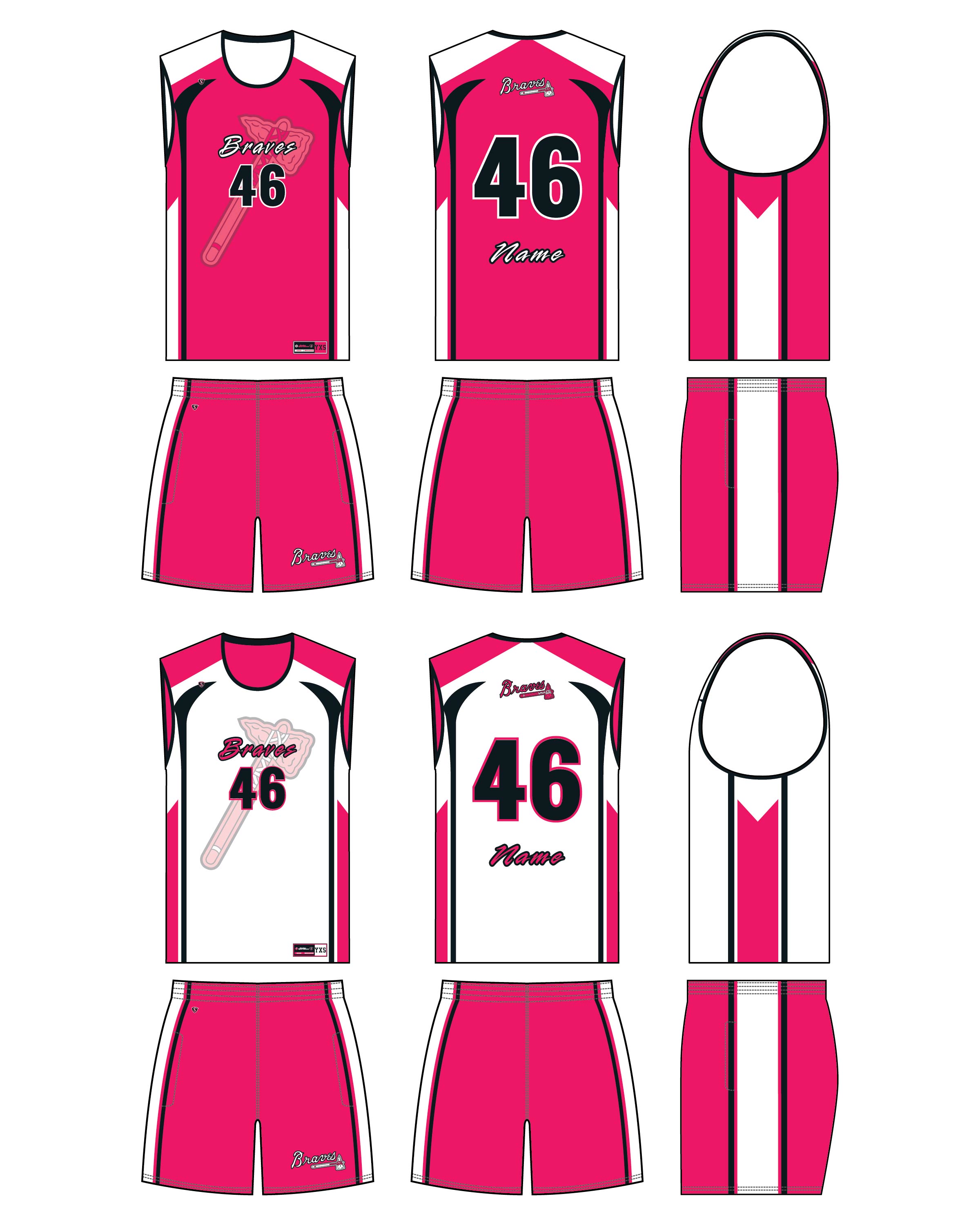 Custom Sublimated Basketball Uniform - Braves
