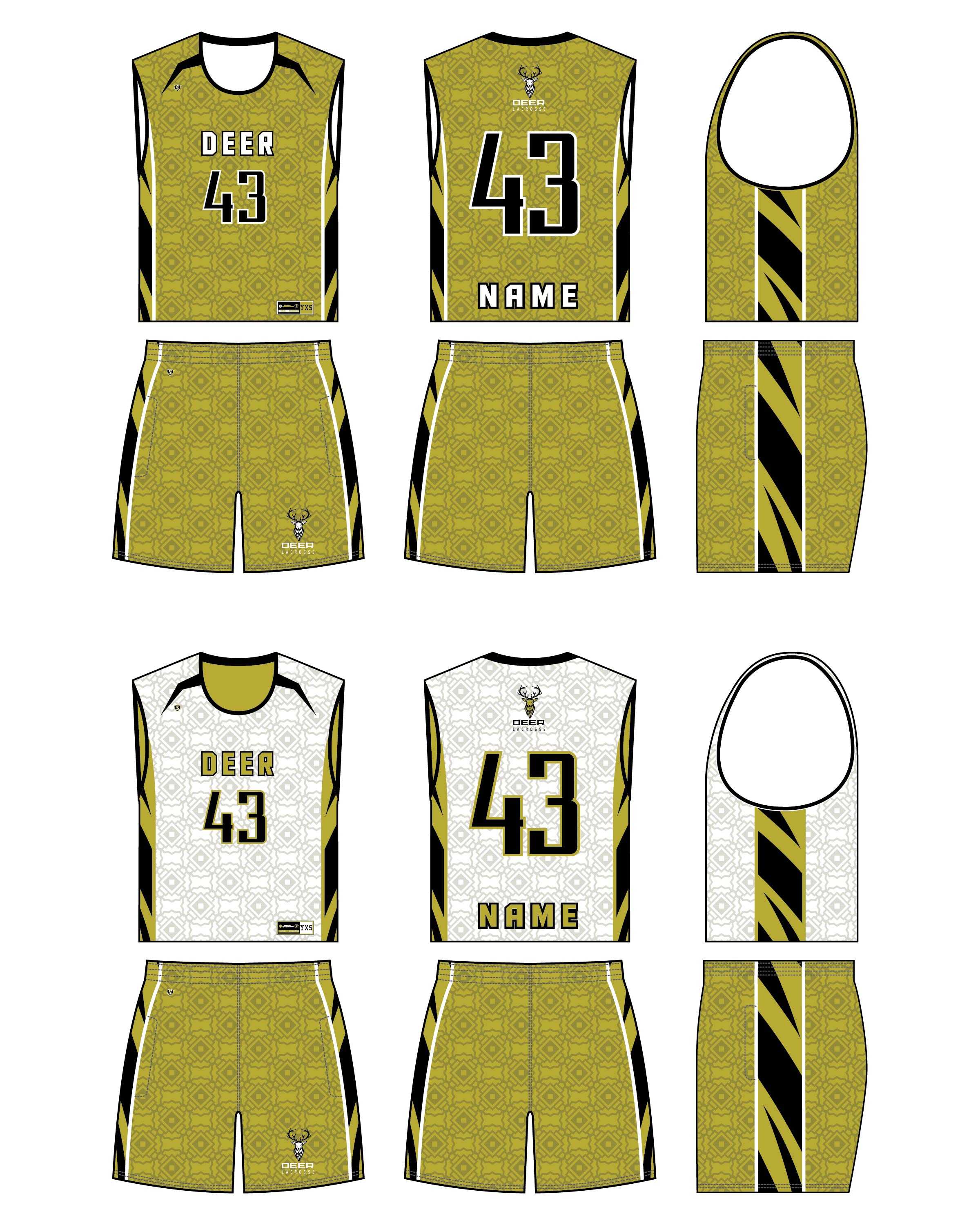 Custom Sublimated Lacrosse Uniform - Deer